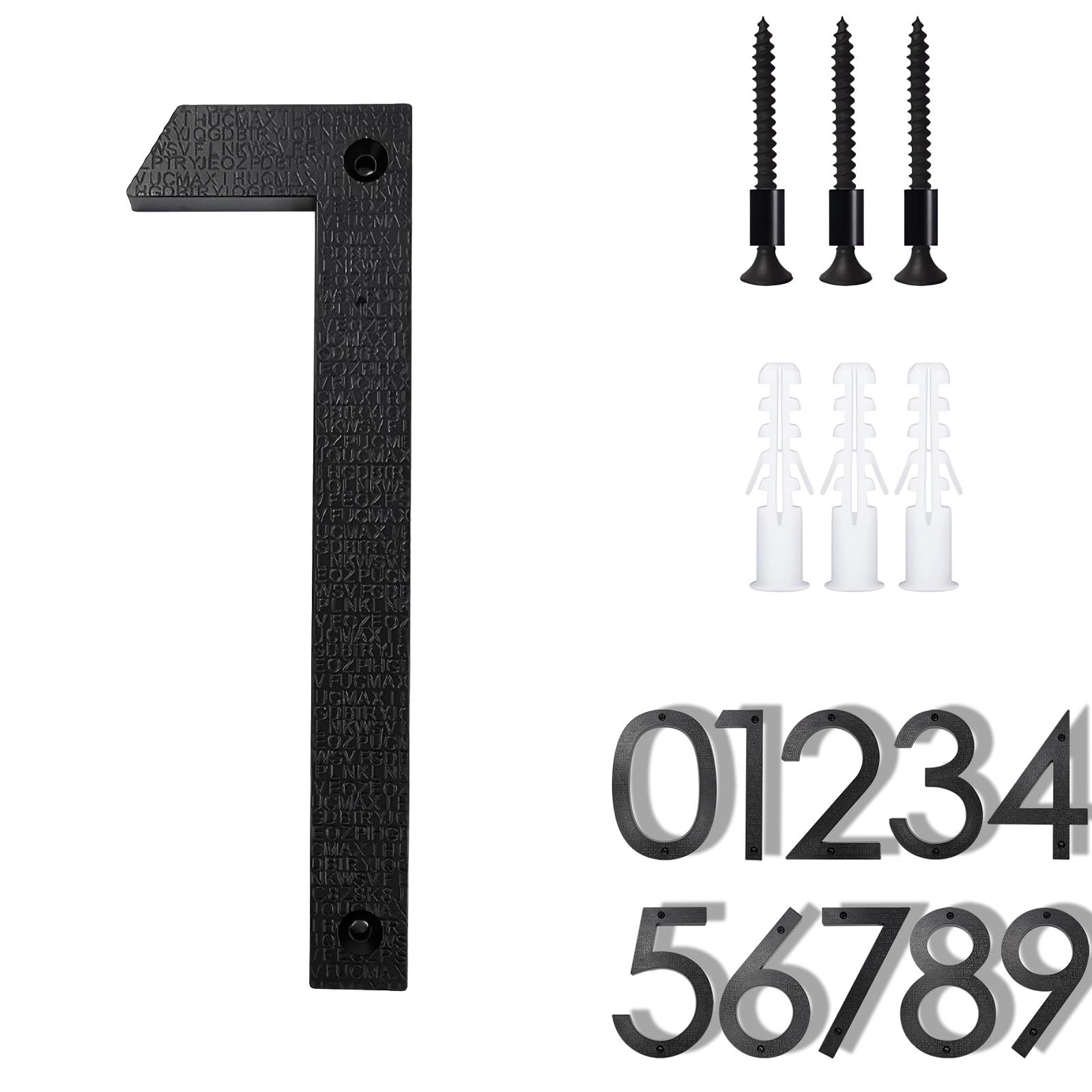 10 Inch Large Floating Modern House Numbers - Black Acrylic Address Plaque Sign for Outdoor Home (Set of 1) | Enhance Curb Appeal & Easy Identification for Mail Delivery, Visitors & Emergency Services