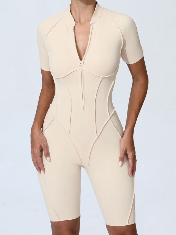 ZASUWA Women's Sexy Zipper Booty Romper Jumpsuit - Clubwear, Night Out, Party Outfit, Bodysuit for Women