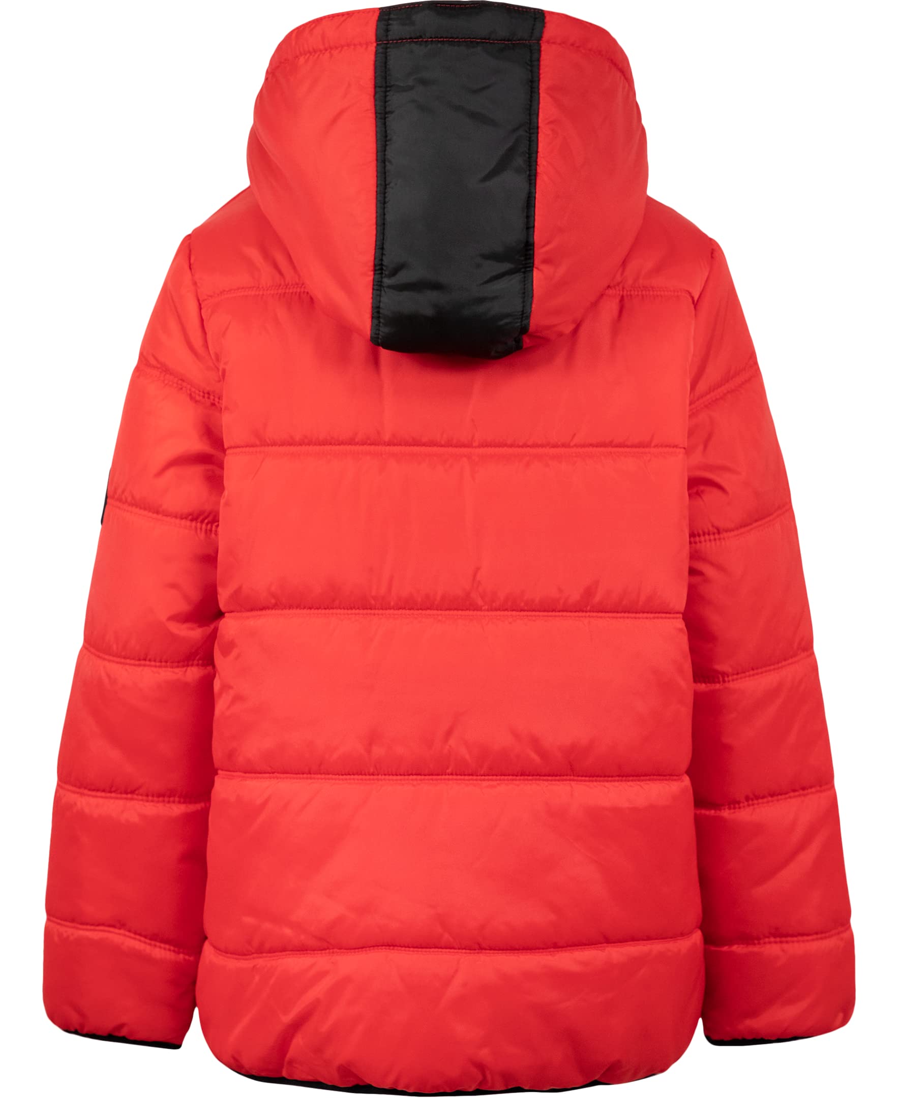 Calvin Klein Boys' Heavyweight Hooded Bubble Jacket with Polar Fleece Lining - Warm Winter Coat for Kids Outdoor Activities, School & Playtime