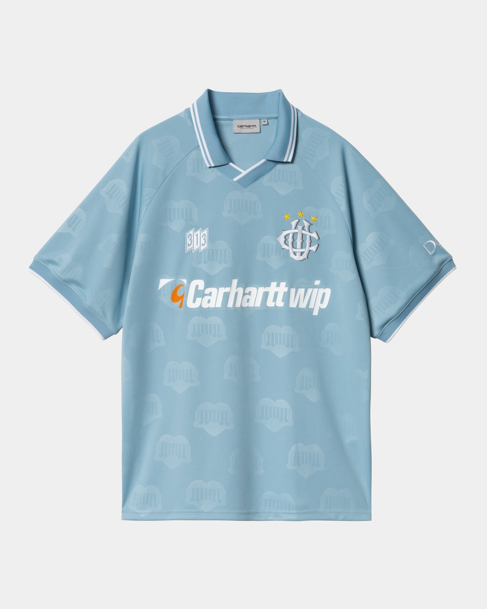 Hartt’s Football T-Shirt for Men - Bluebird Heart Train Jacquard Design | Breathable & Comfortable Sports Jersey for Soccer Fans, Training & Match Days