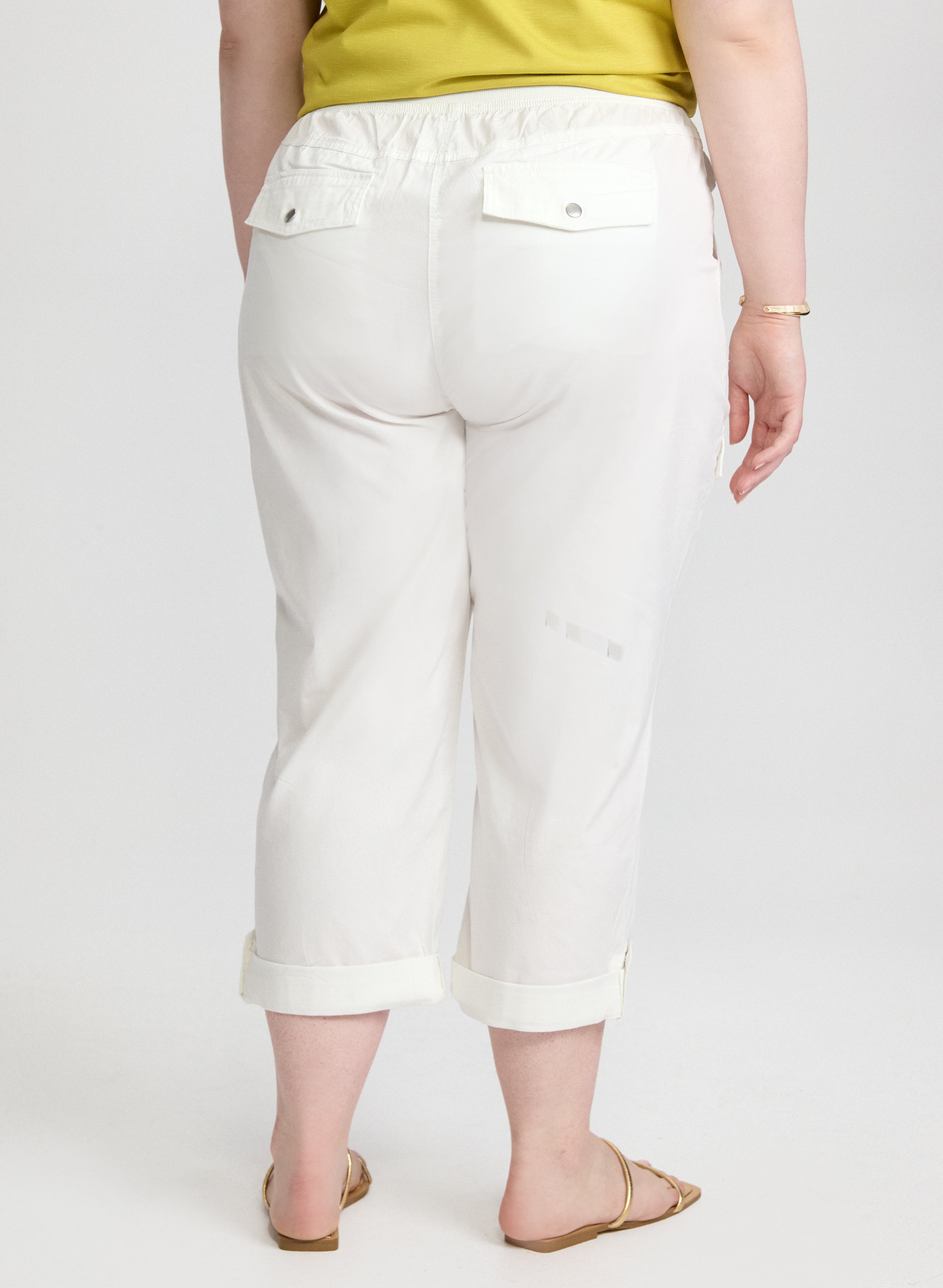 Breathable Cotton Cargo Capri Pants for Women - Comfortable Stretch Outdoor Hiking & Travel Pants | Perfect for Yoga, Running & Casual Wear