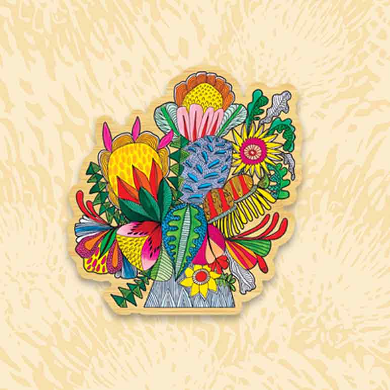 Wild Things Wooden Brooch - Handcrafted Nature-Inspired Wooden Pin for Women - Perfect for Jackets, Scarves & Hat Accessories