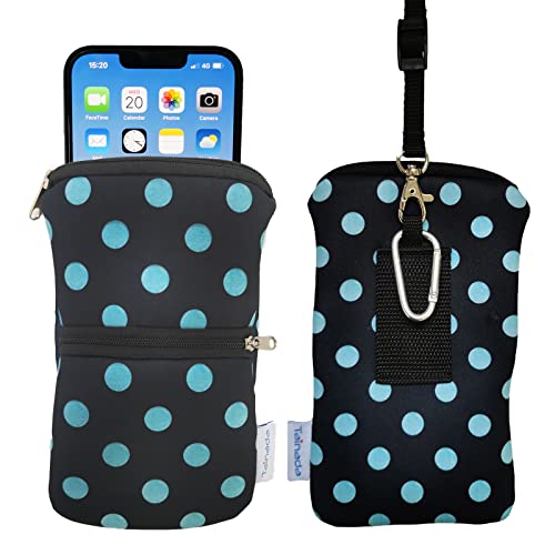 Black Turquoise Polka Dots