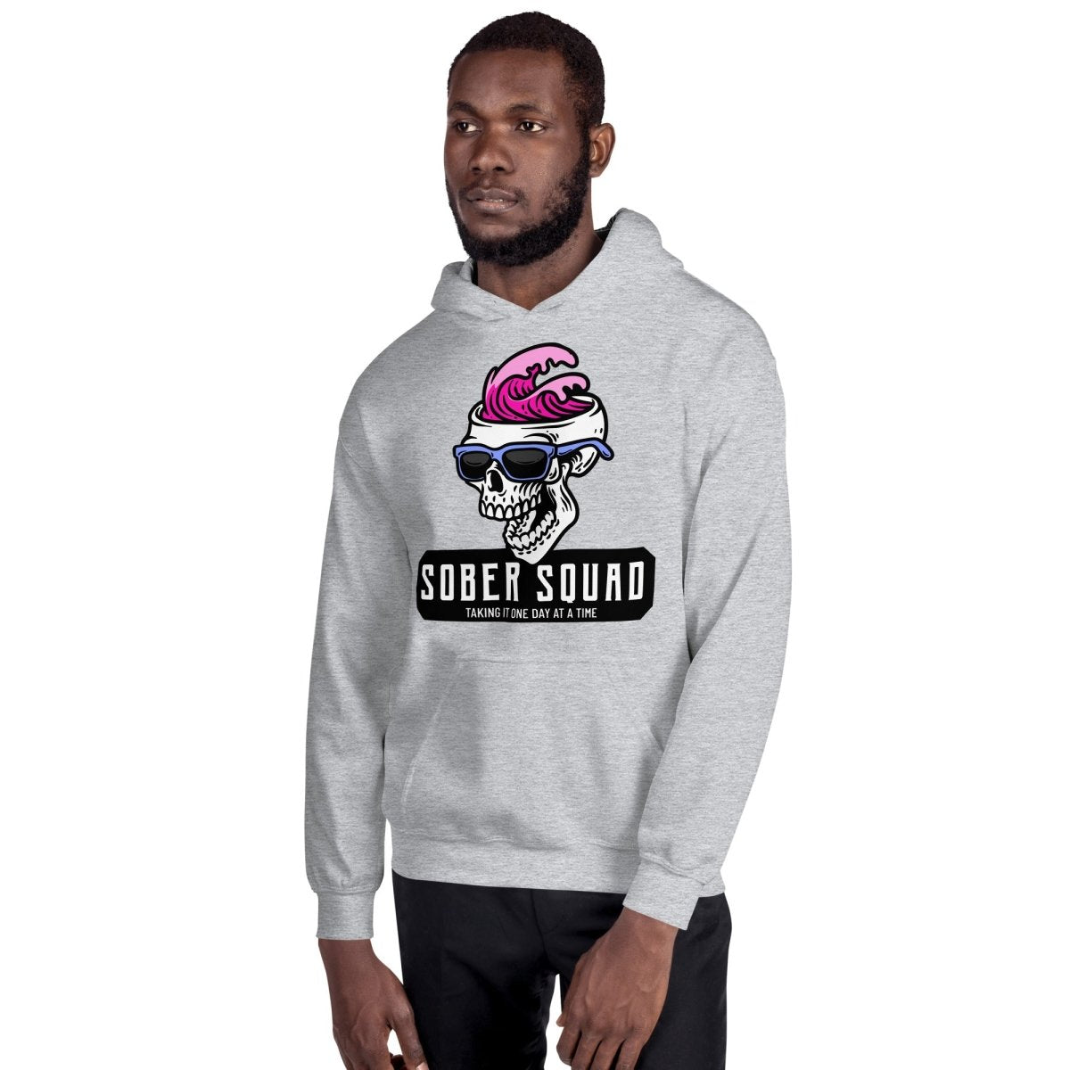 Sober Squad Hooded Sweatshirt - Comfortable Unisex Pullover for Recovery & Support | Perfect for AA Meetings, Sober Living & Everyday Wear