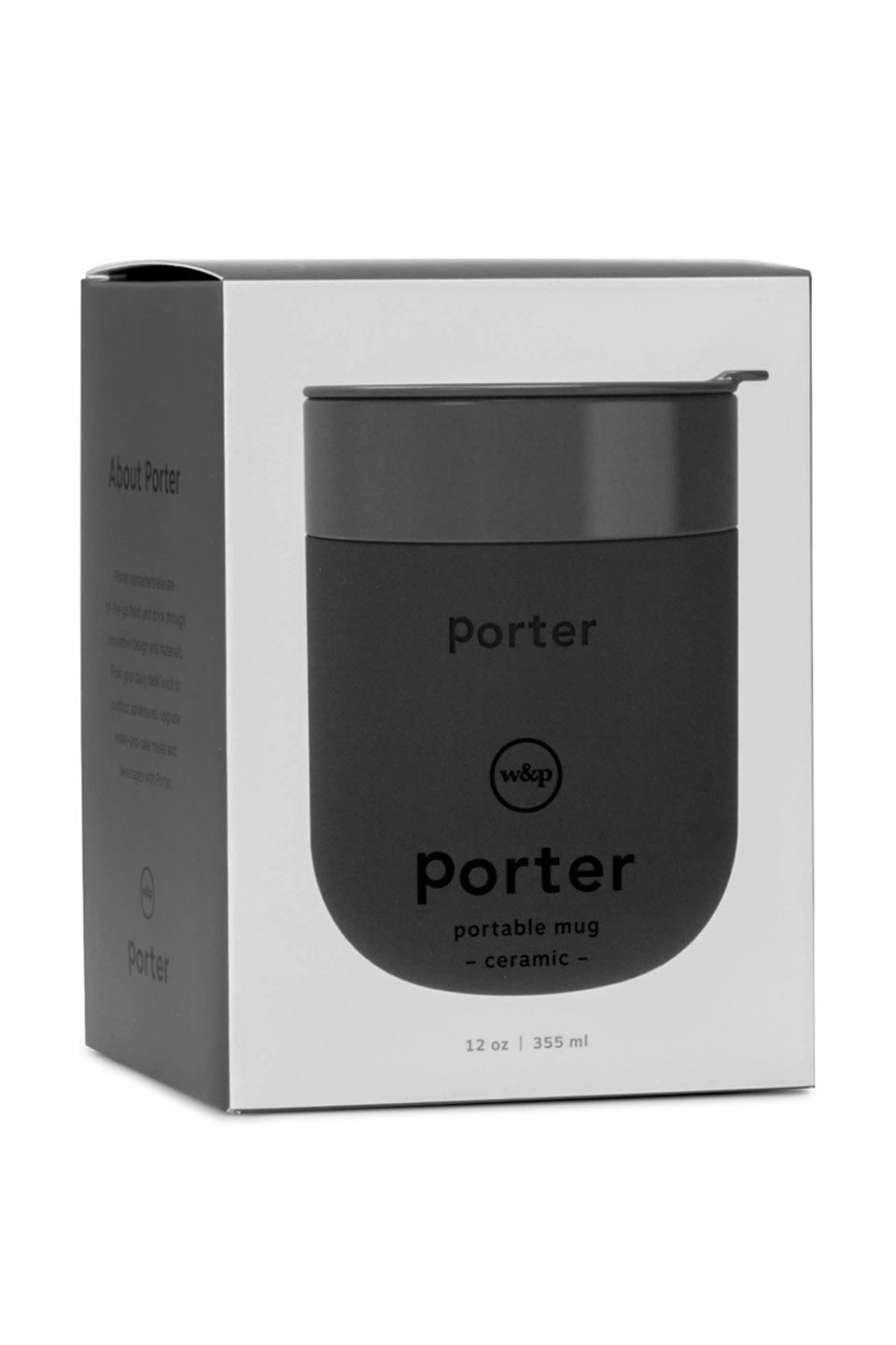 Premium Charcoal Ceramic Coffee Mug 355ml - Insulated, Durable & Stylish for Home, Office, or Outdoor Use