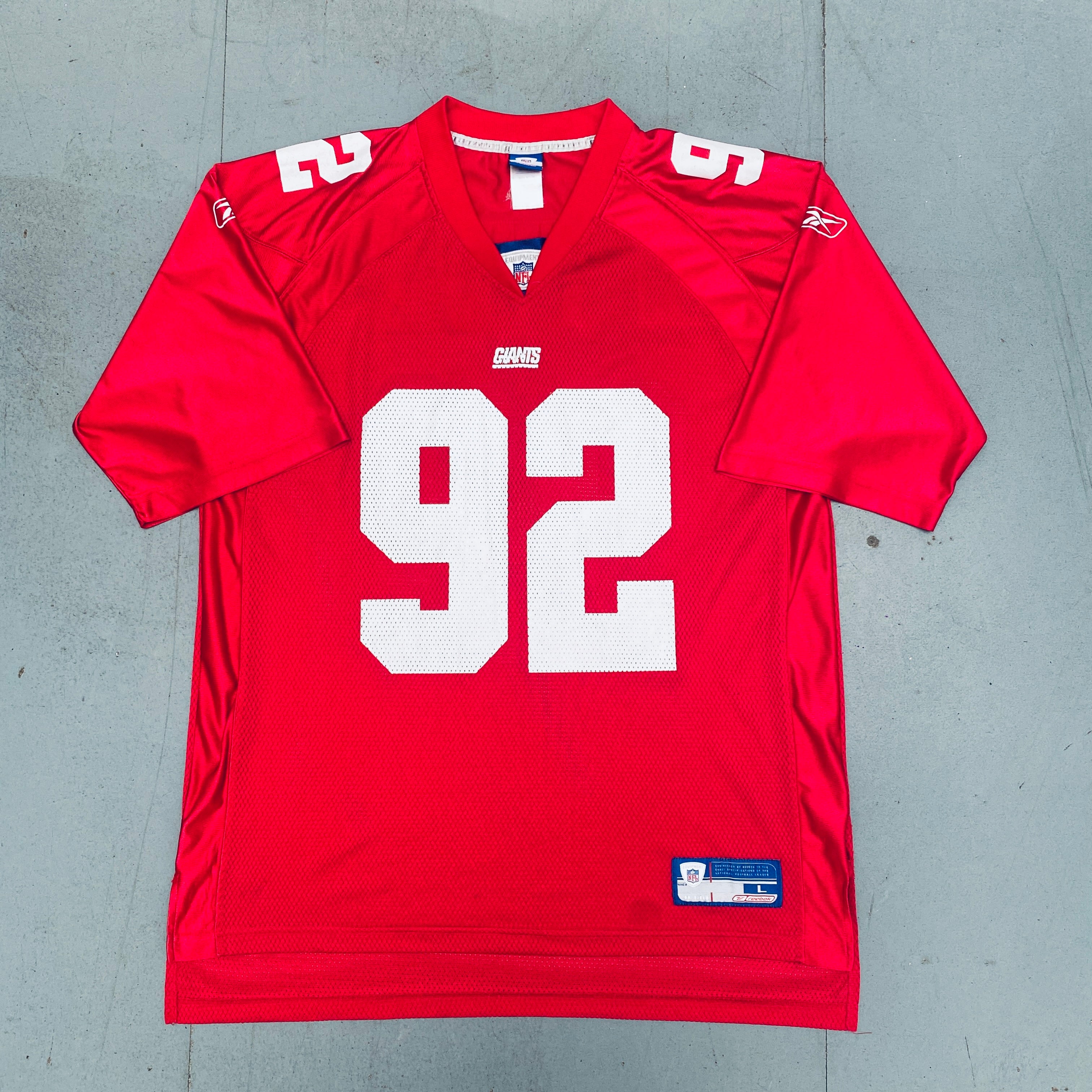 Authentic Michael Strahan New York Giants 2004/05 Red Alternate Jersey (Size L) - Perfect for NFL Games, Fan Events & Sports Memorabilia Collection