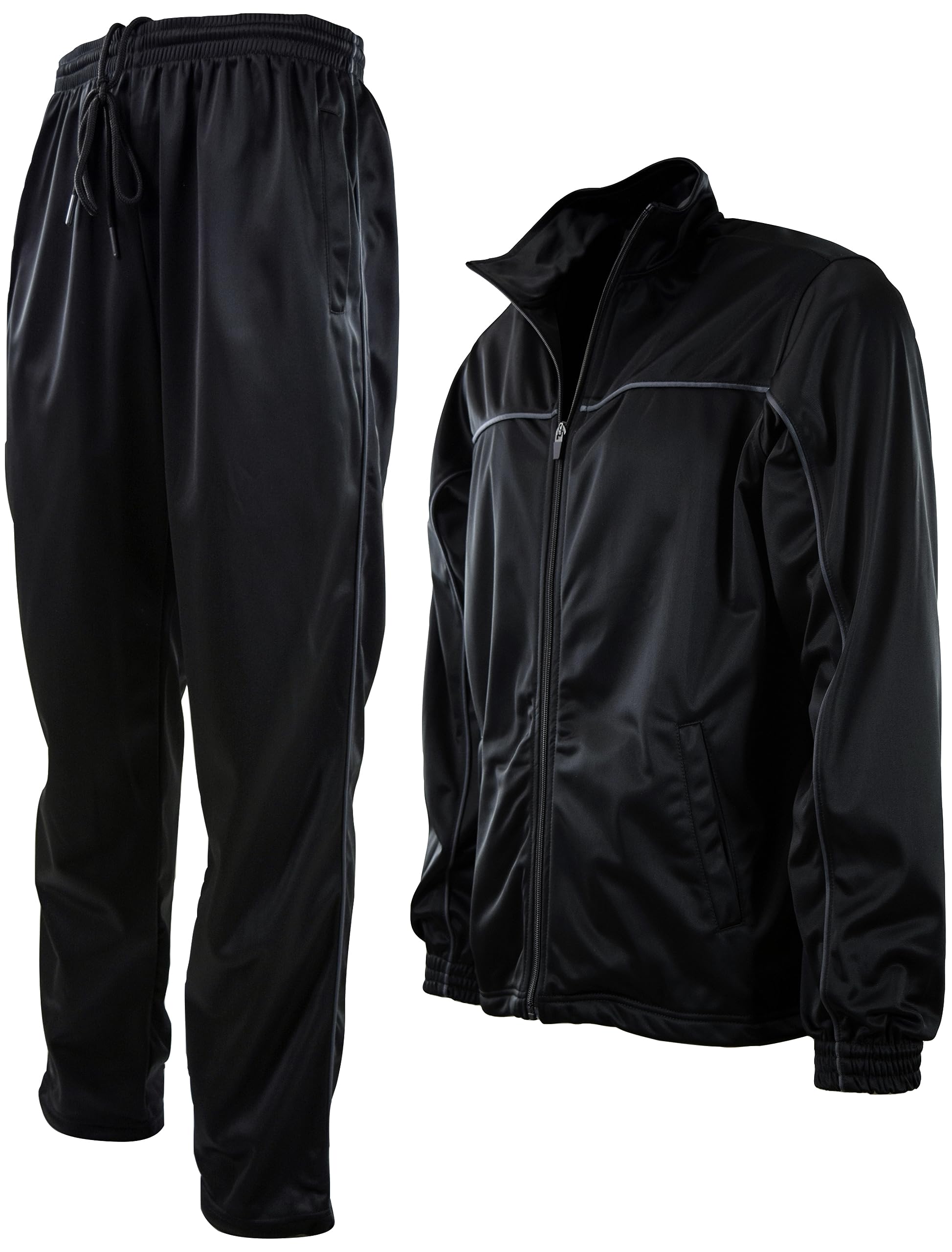 Men's Active Tracksuit with Zippered Back Pocket - Comfortable Workout & Gym Jogging Suit for Running, Training & Casual Wear