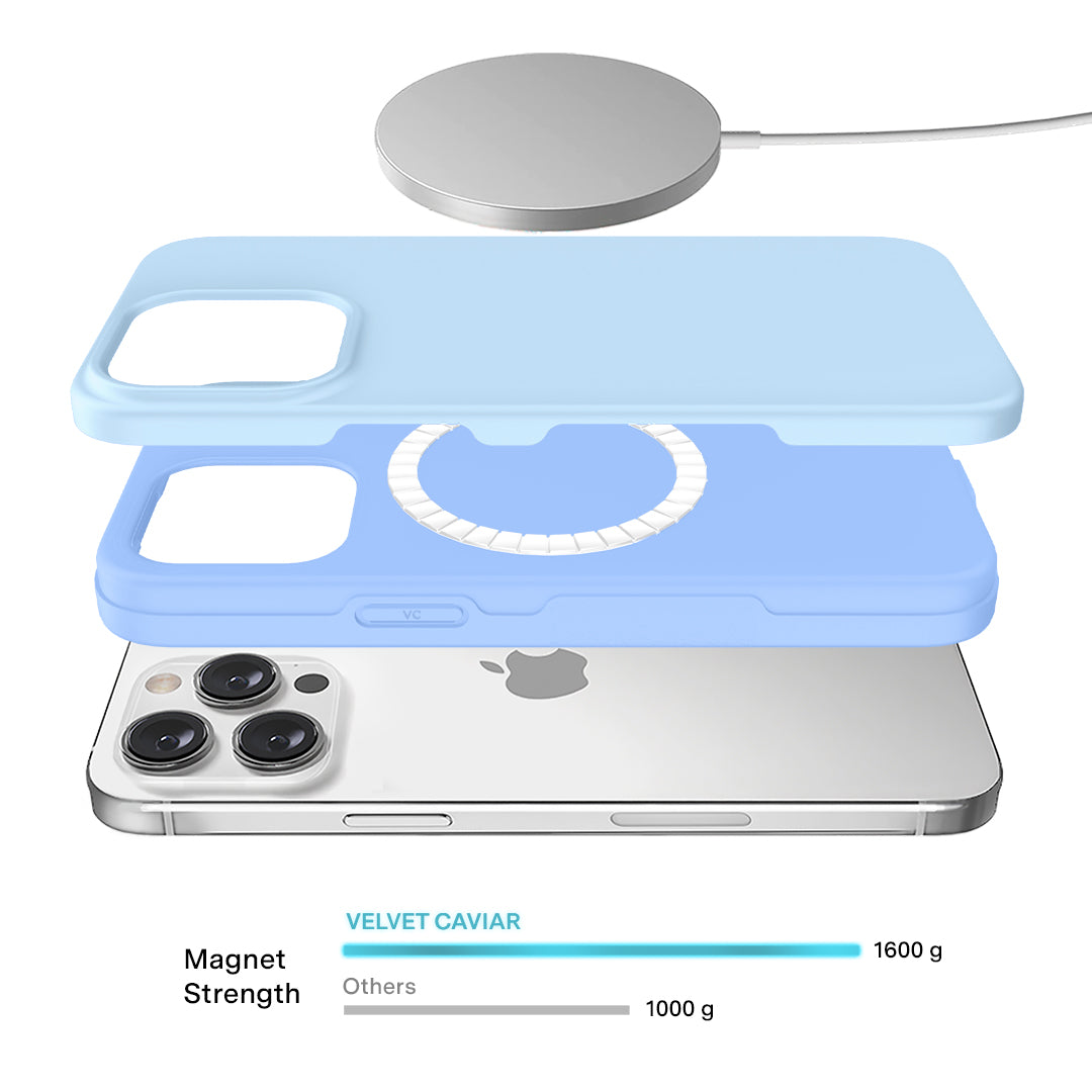 Premium Cotton Candy Blue iPhone Case - Soft Silicone Protective Cover for iPhone [Model] - Trendy, Durable & Slim Design for Everyday Use, Travel & Outdoor Activities