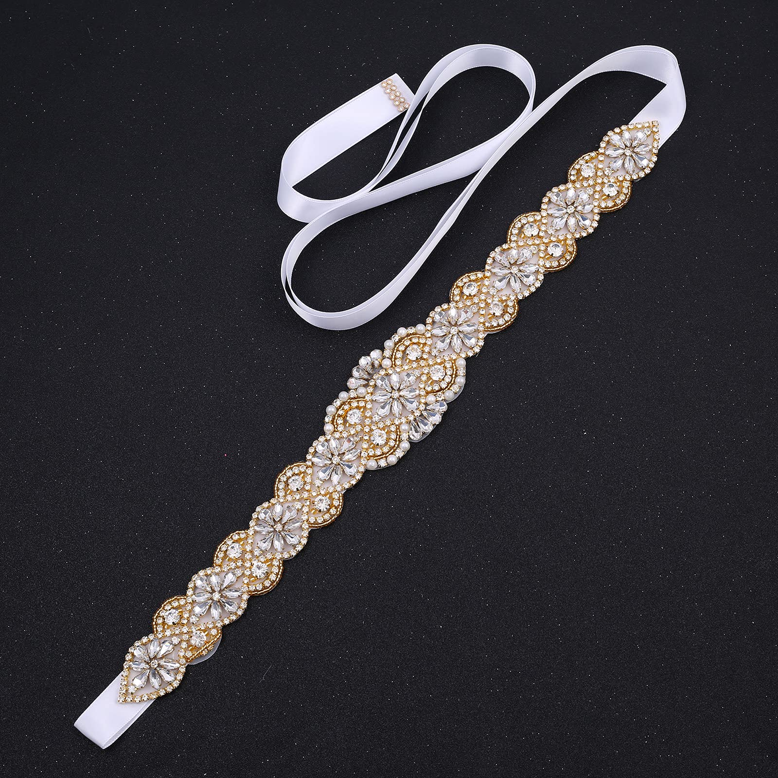 Sparkling Rhinestone Wedding Belt for Bride & Bridesmaids - Elegant Crystal Sash for Wedding Dresses | Perfect for Bridal Showers, Ceremonies & Special Occasions