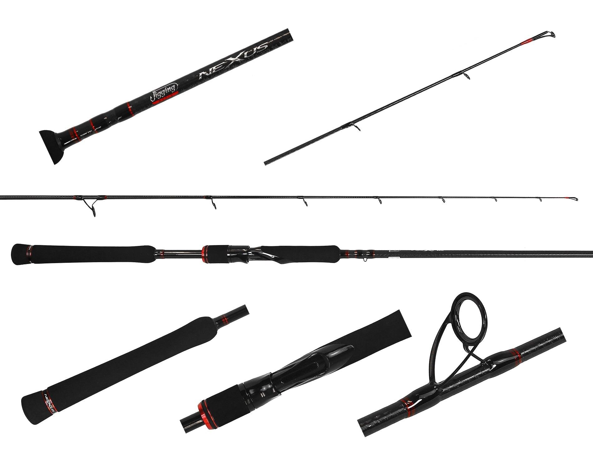 Jigging World Nexus 2.0 Spinning Rod - Lightweight Carbon Fiber Fishing Rod for Saltwater & Freshwater - Perfect for Jigging, Casting, and Shore Fishing