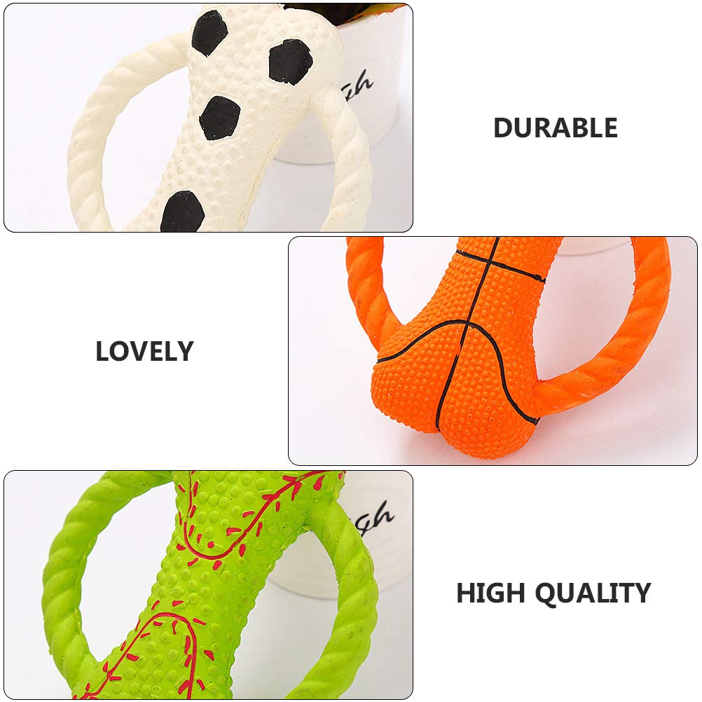 3Pcs Interactive Dog Chew Toys - Plush Puppy Teething Toys for Small Dogs & Kittens, Safe Emulsion Chew Toys for Biting & Molar Health - Perfect for Playtime, Training & Anxiety Relief