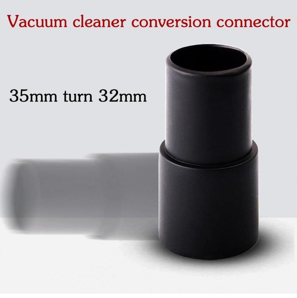 Ruluti 2-Pack Universal Vacuum Cleaner Hose Adapter Kit - Black | Compatible with Most Vacuum Brands | Perfect for Home Cleaning, Car Detailing & Workshop Use