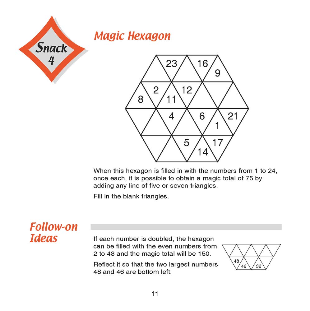 Mathematical Snacks: Fun Puzzle Books for Adults - Brain Teasers & Logic Games for Commuting, Travel & Leisure Time