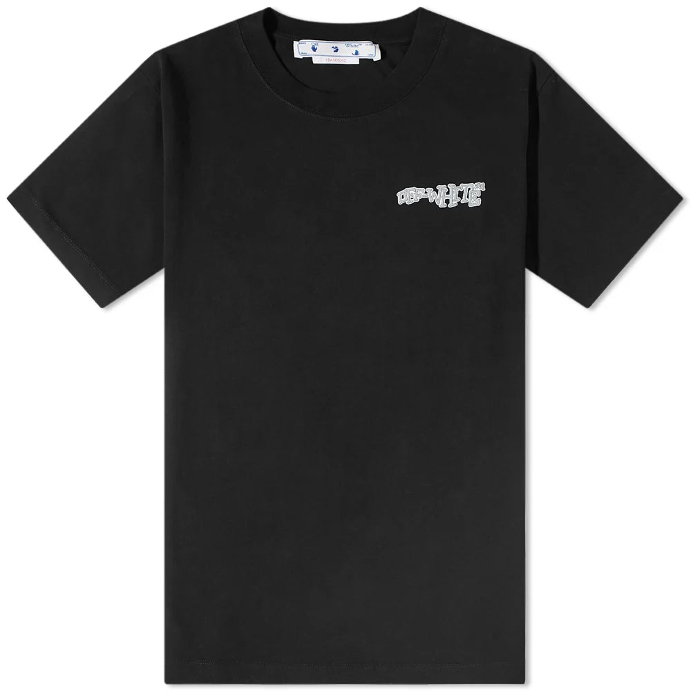 Off White Graffiti Arrow Graphic T-Shirt for Men - Trendy Streetwear Tee for Casual Wear & Urban Fashion