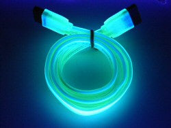 24 Inch Green SATA UV Cable - High-Speed Data Transfer for PC, Gaming & Server Use