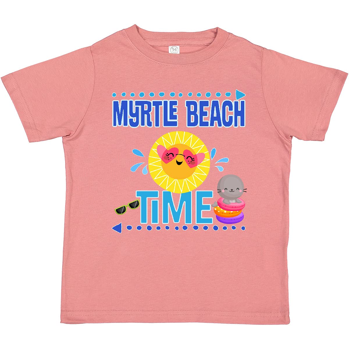 Inktastic Myrtle Beach Vacation Time Toddler T-Shirt - Cute Summer Travel Outfit for Kids, Beach Holiday Family Trip Tee, Soft Cotton Toddler Shirt for Boys & Girls - Perfect for Beach Vacations, Family Photos & Summer Adventures
