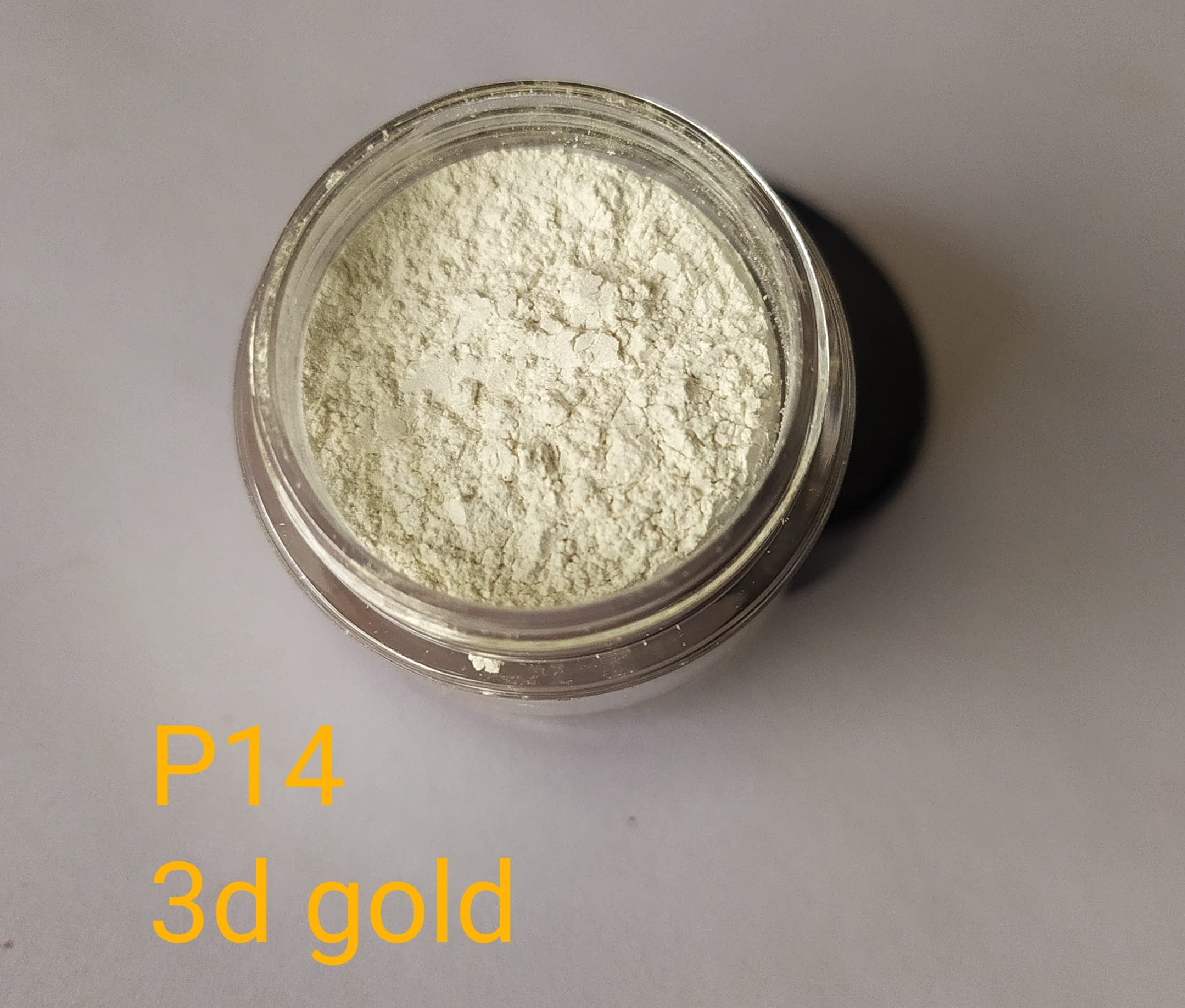 Golden 3D Pigment Powder - Vegan Eyeshadow, Nail Art & Face Highlighter Makeup (2.5g) | Shimmering Cosmetic Powder for Party, Festival & Special Occasion Makeup Looks