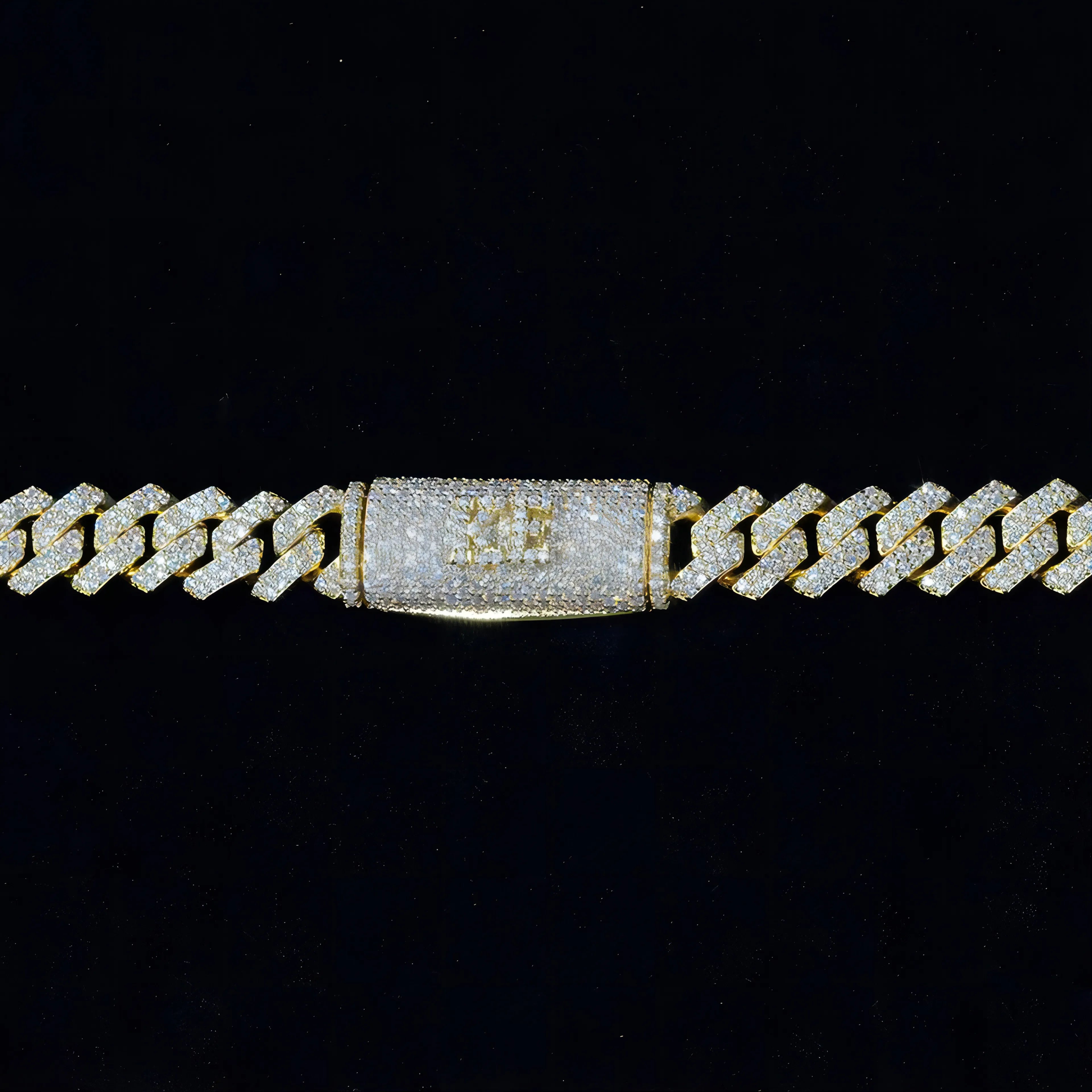 24K Gold Plated Moissanite Cuban Link Chain Necklace for Men & Women - Iced Out Hip Hop Jewelry for Parties & Gifts