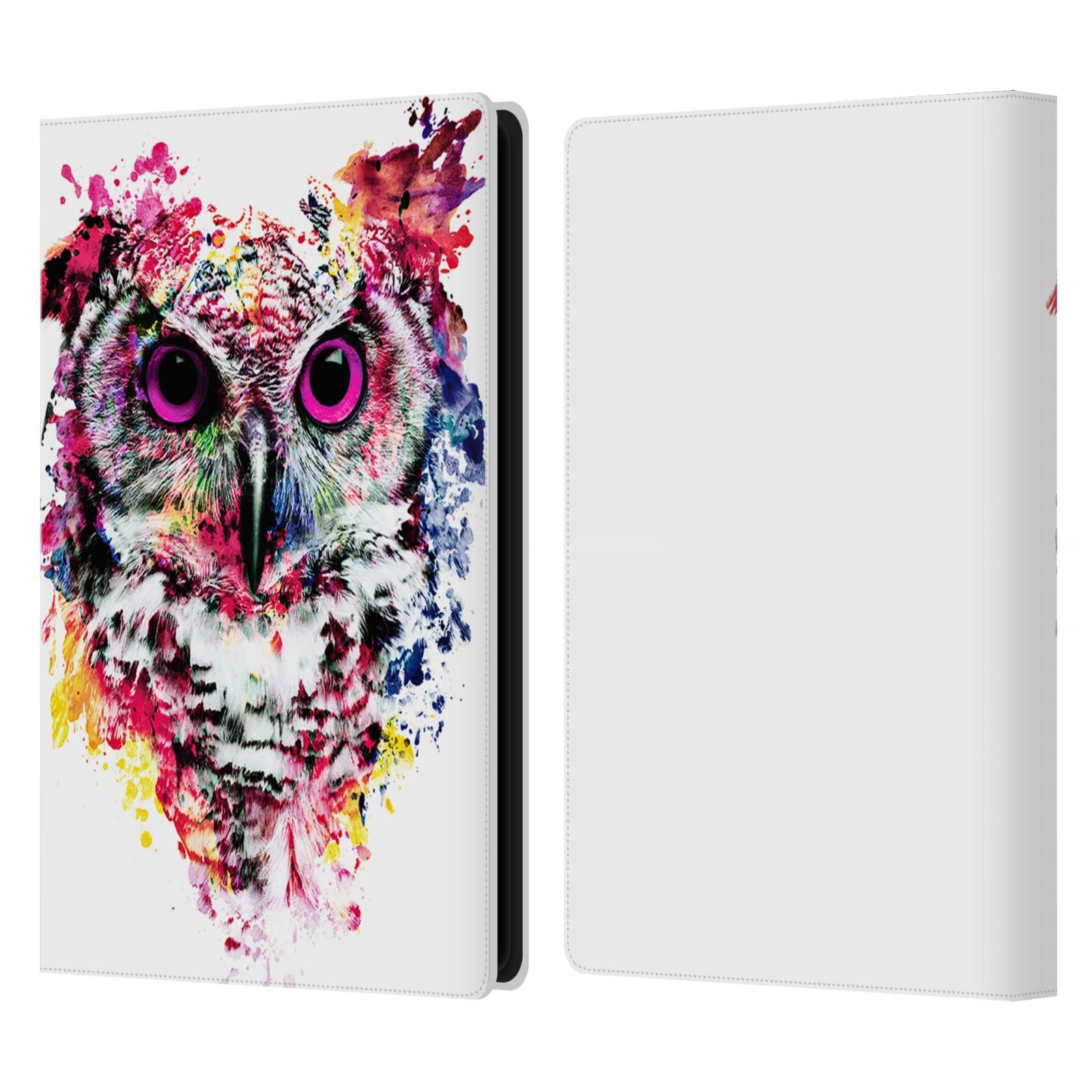 Officially Licensed Riza Peker Owl Leather Book Wallet Case for Kindle Paperwhite 4 (2019) - Animal Print Protective Cover | Perfect for Reading, Travel & Gift Giving