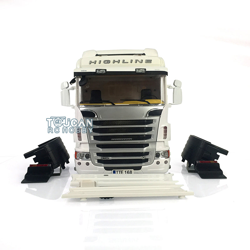 1/14 Scale TAMIYA R730 RC Tractor Truck Model Kit with Plastic Smoking Gripen Cabin - DIY Remote Controlled Trailer Lorry Car for Hobbyists & Collectors - Perfect for RC Racing, Model Displays, and DIY Projects