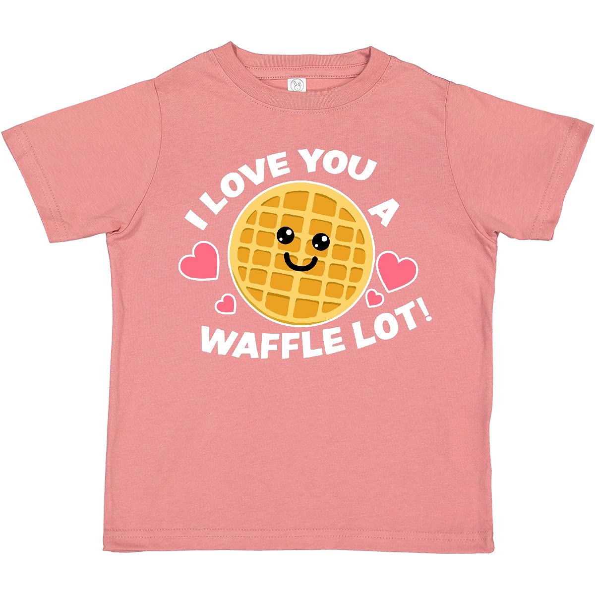Inktastic 'I Love You a Waffle Lot' Cute Happy Waffle Design Toddler T-Shirt - Perfect for Family Photos & Casual Outings