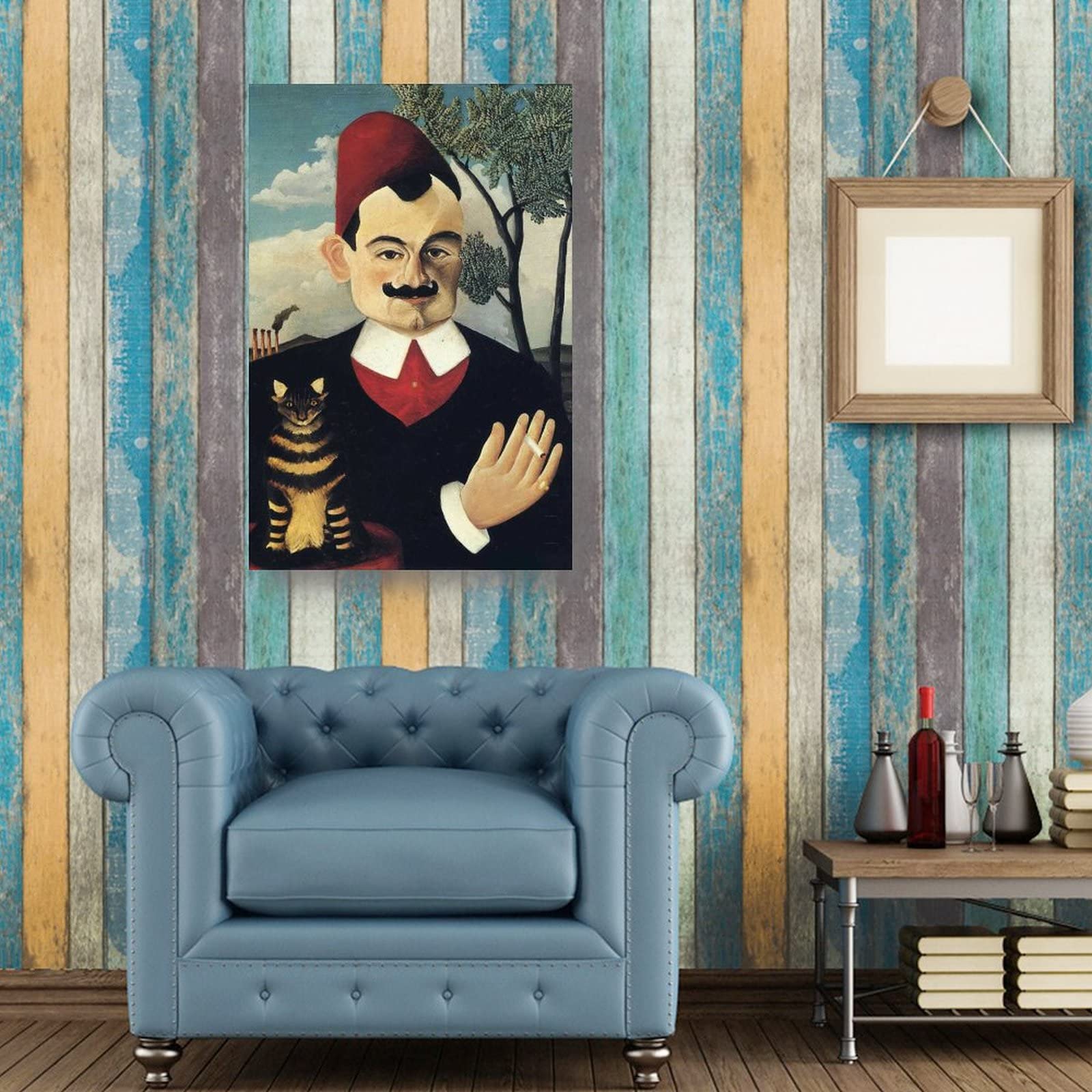 Henri Rousseau Painting Poster - Portrait of Pierre Loti Art Print, Canvas Wall Decor, Modern Home Decoration (20x30cm/8x12in) | Perfect for Living Room, Bedroom & Office Wall Art