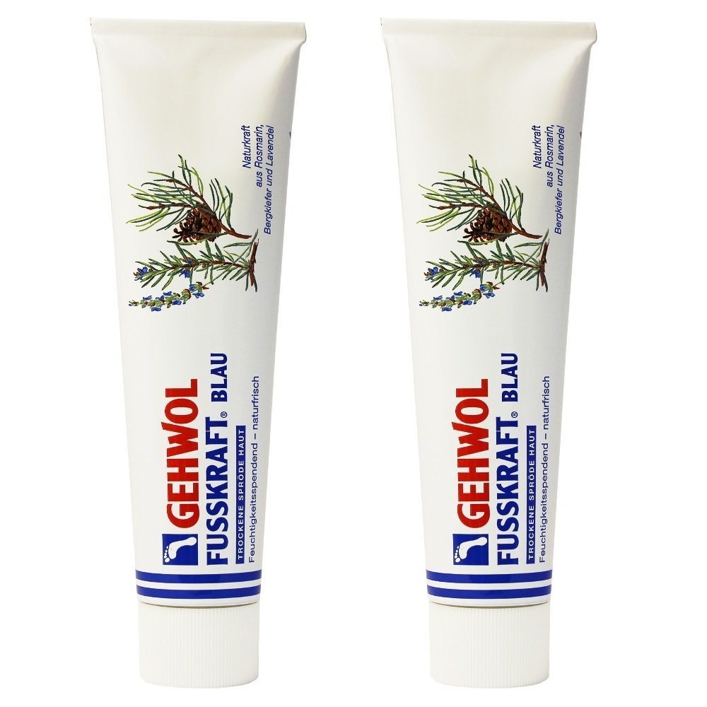 Gehwol Fusskraft Blue Foot Cream - Moisturizing Foot Care with Natural Essential Oils for Dry, Cracked Feet - Perfect for Daily Use, Pedicures & Post-Workout Recovery