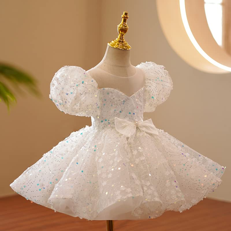 Luxury Sequin Flower Girl Dresses for Toddlers - Princess Wedding Party Gown with Tutu Skirt | Perfect for Pageants, Birthday Parties & Special Occasions