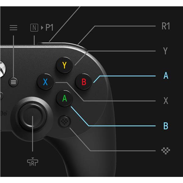 8BitDo Pro 2 Wired Controller for Xbox Series X/S - Black | Enhanced Gaming Experience for PC, Steam, Android & Competitive Play