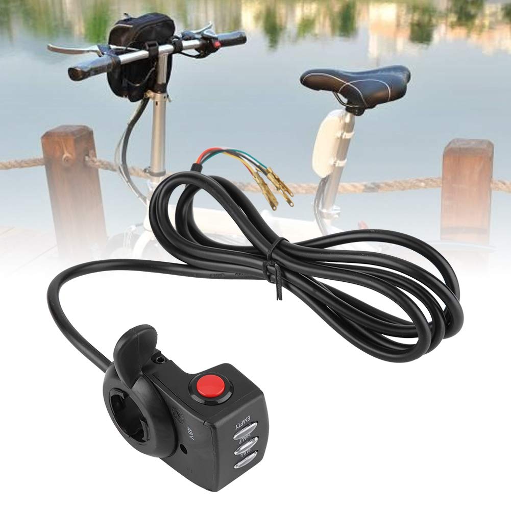 48V Electric Bike Thumb Throttle - E-Bike Speed Control Assembly for Electric Bicycles | Perfect for Commuting, Off-Road & Urban Riding