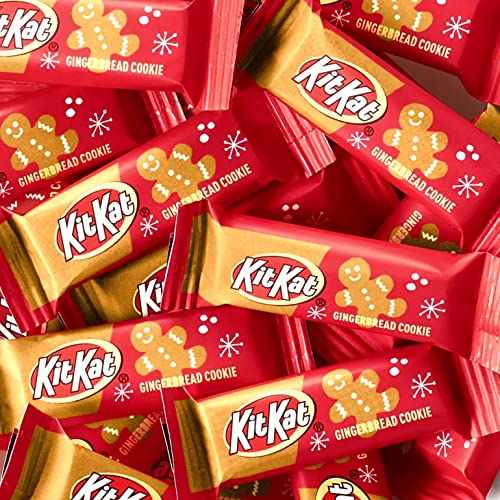 KitKat Gingerbread Cookie Snack Size Chocolate Candy Bars - 5 Pound Bulk Pack | Perfect for Halloween, Christmas, Office Snacks & Party Favors