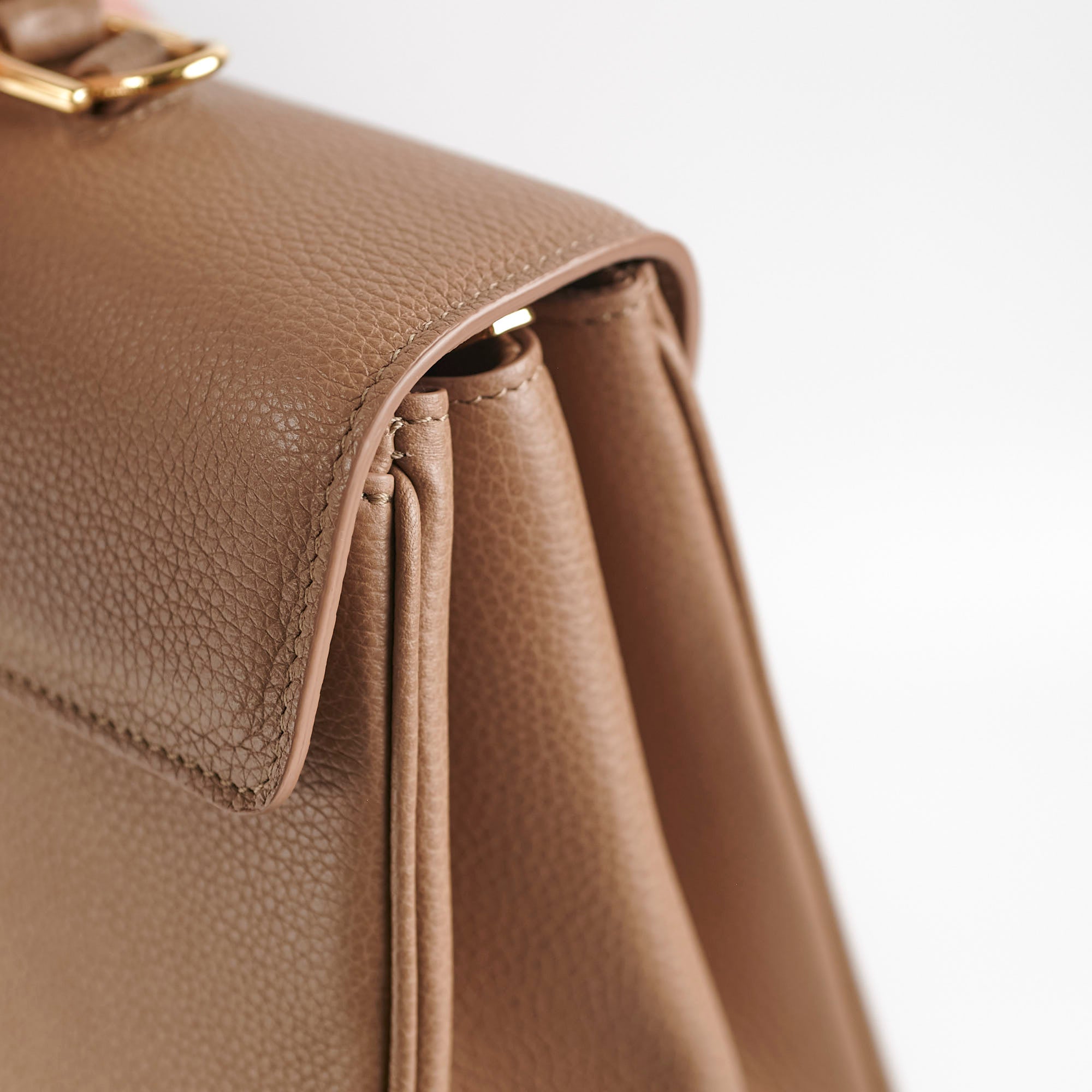 Celine 16 Medium Classic Taupe Handbag - Luxury Leather Shoulder Bag for Women | Perfect for Work, Travel & Everyday Use