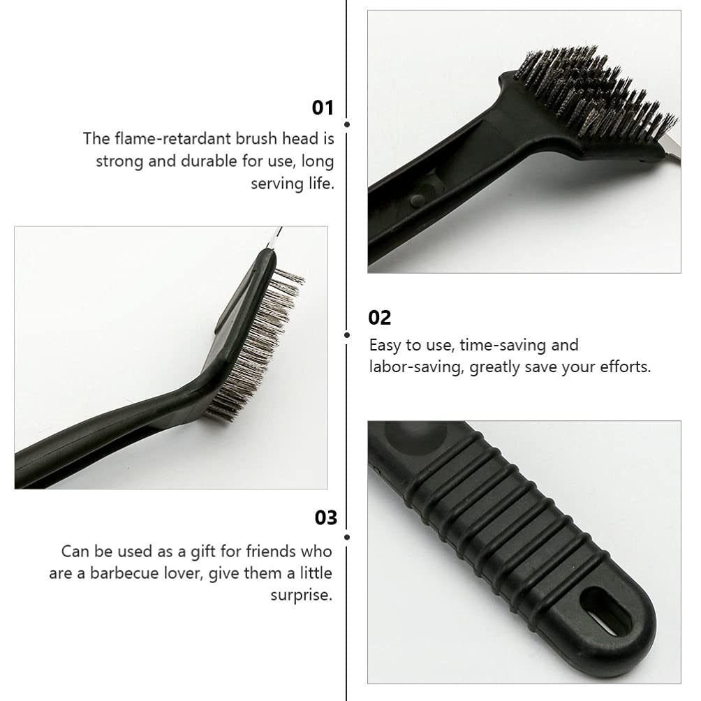 DOITOOL 4-Pack Stainless Steel Grill Brush Set - Heavy Duty BBQ Grill Cleaner & Scraper for Charcoal, Gas Grills - Perfect for Backyard, Camping, and Outdoor Cooking