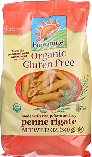 Organic Gluten-Free Penne Rigate Pasta by Bionaturae | Non-GMO, Vegan Pasta for Italian Dishes & Healthy Meals | Perfect for Pasta Salads, Casseroles, and Family Dinners