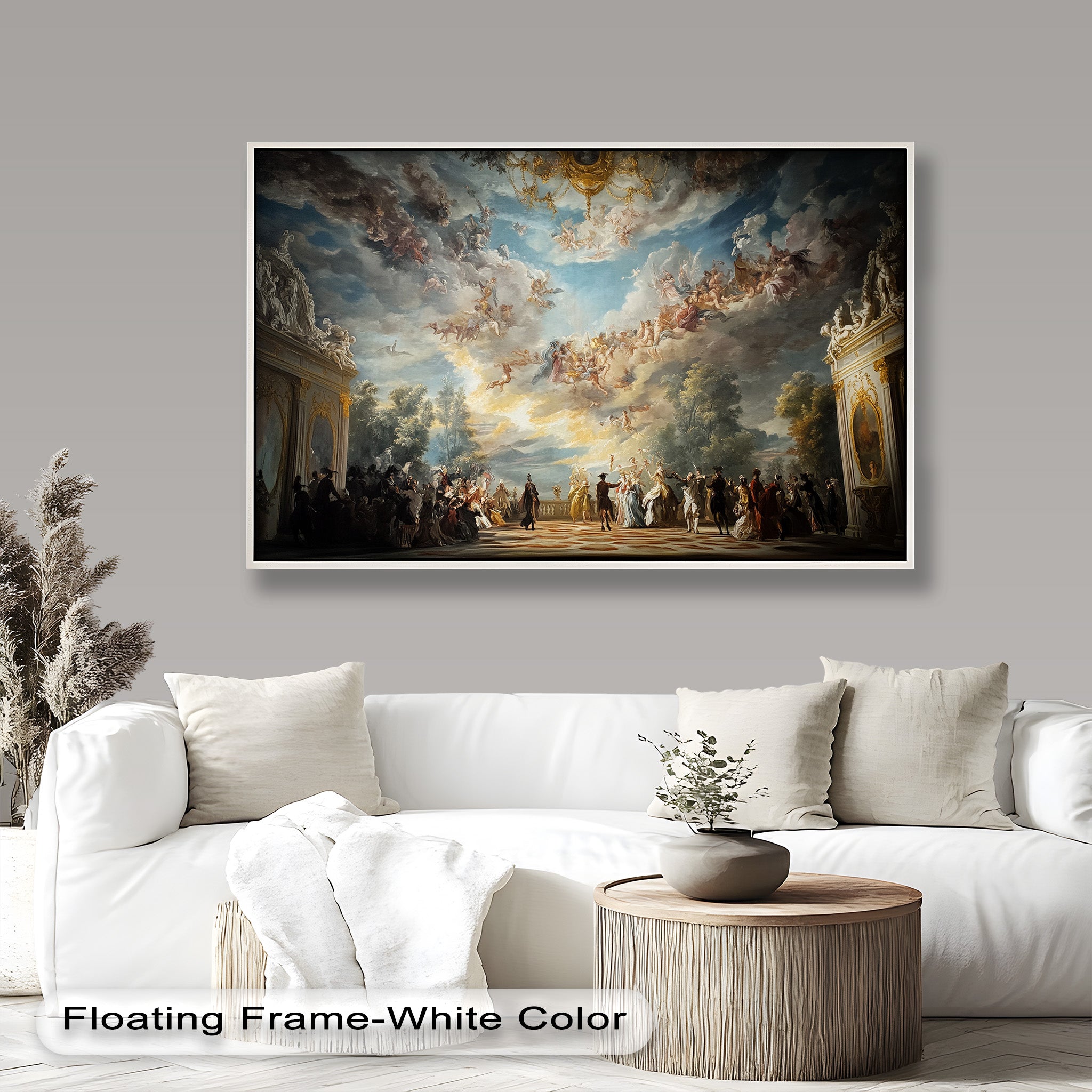 Baroque Heaven - Grand Ballroom Oil Painting | Classic Artwork for Home Decor, Office & Gallery | Perfect for Living Room, Dining Area & Wall Display