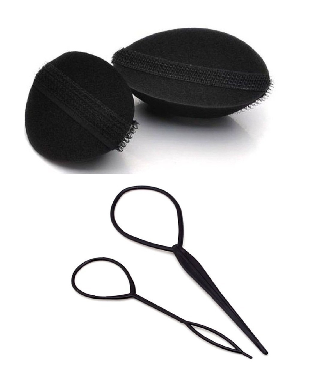 SENECIO Princess Puff Bumpits & Topsy Tail Braider Maker Combo - Hair Styling Tools for Voluminous Updos, Ponytails & Braids - Perfect for Weddings, Parties & Everyday Hairstyles