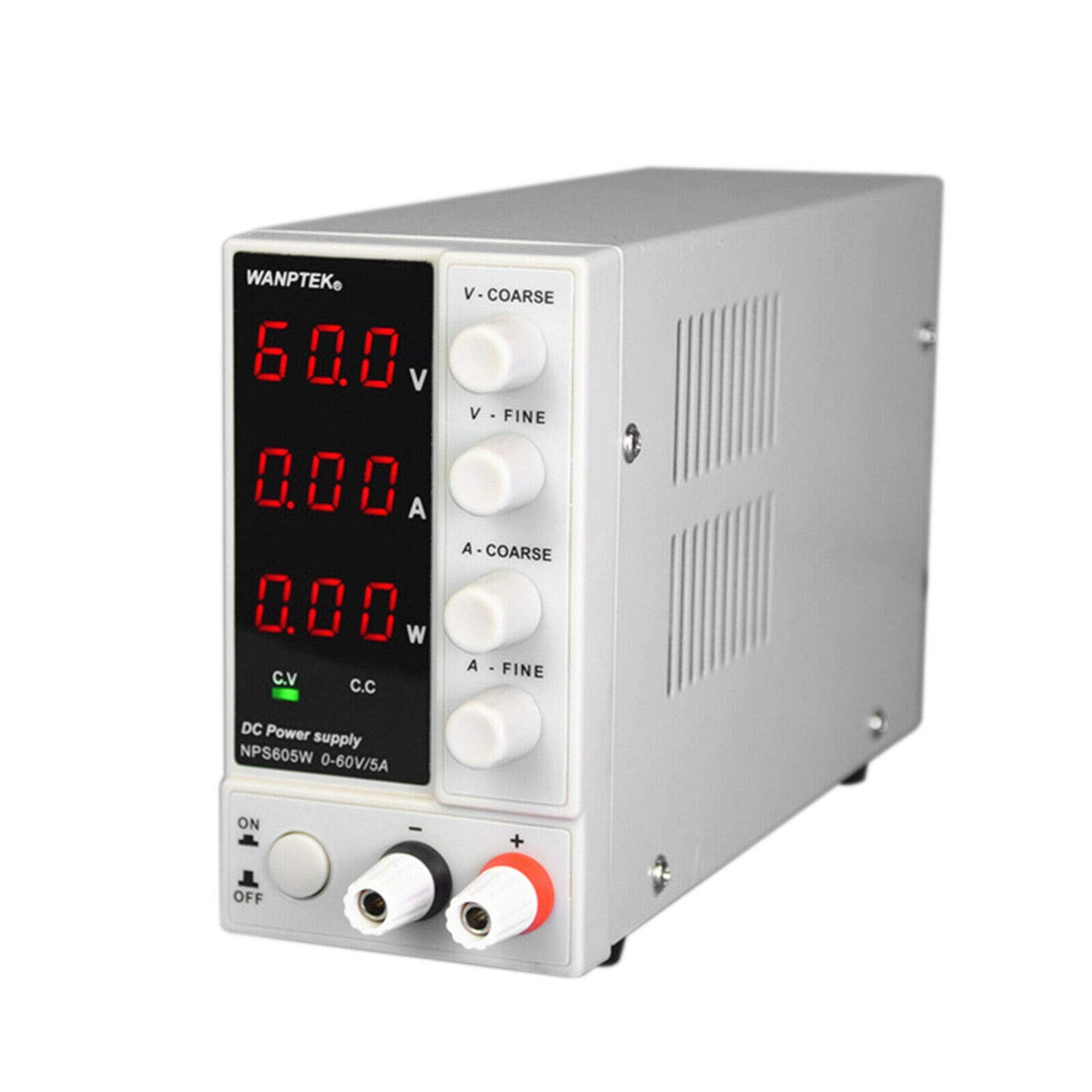 60V 5A Adjustable DC Power Supply - Precision Variable Regulated Lab Bench Linear Power Supply with Testing Cables | Ideal for Electronics Testing, DIY Projects & Laboratory Use