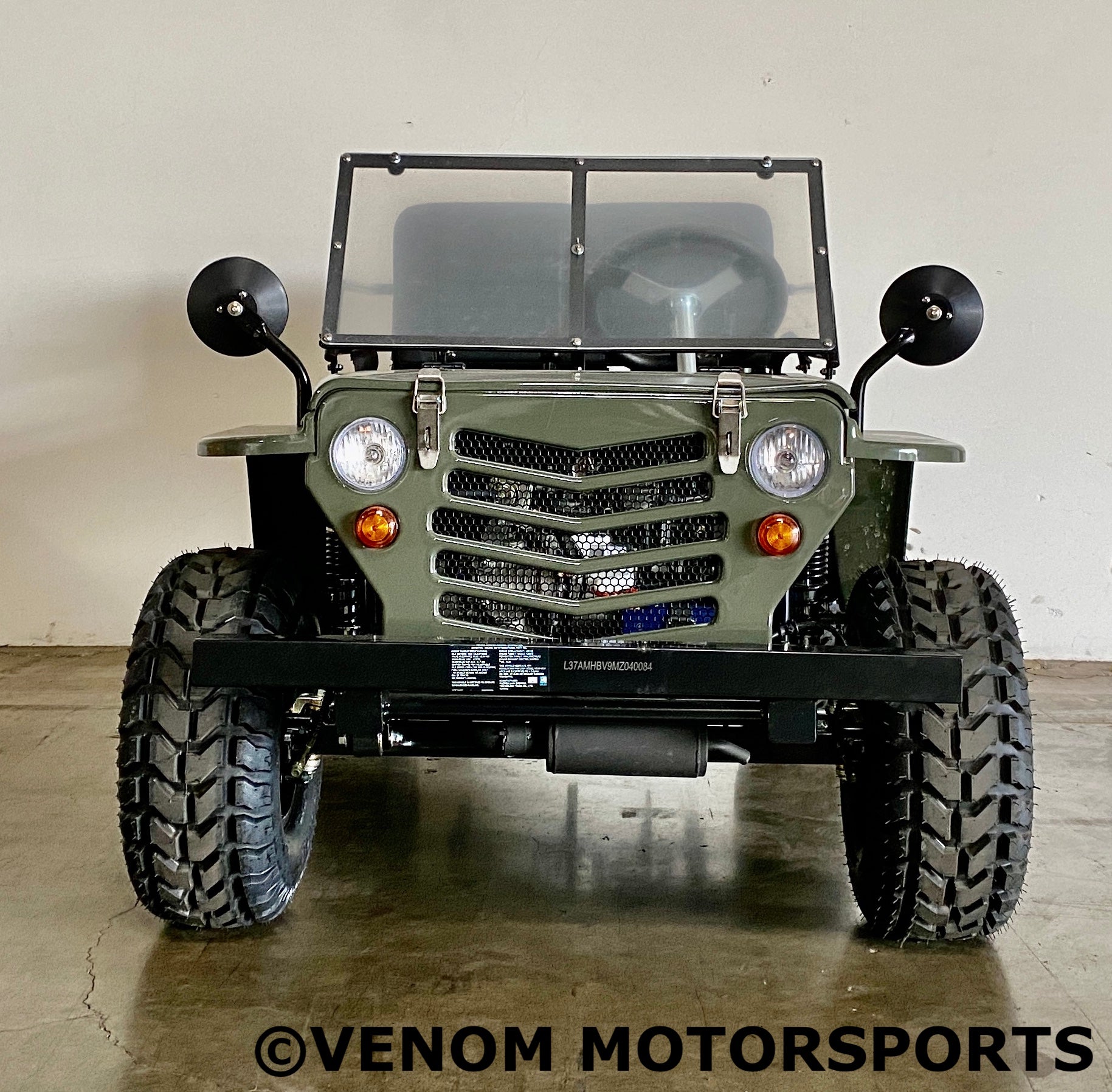 Thunderbird 125cc Mini Jeep Willys Edition - 3-Speed Manual Transmission Kids ATV for Off-Road Adventure | Perfect for Backyard Riding, Trail Exploration & Outdoor Fun