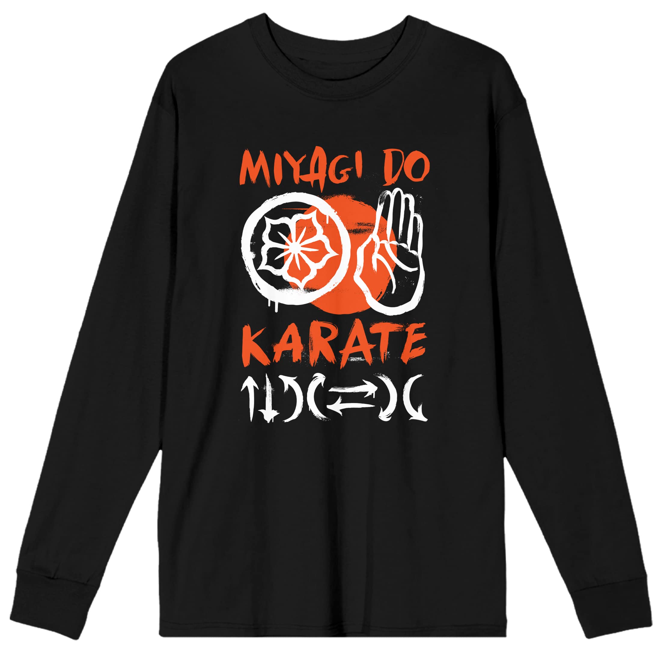 Cobra Kai Miyagi-Do Karate Logo Men's Black Long Sleeve T-Shirt | Official Merchandise | Karate Training & Casual Wear