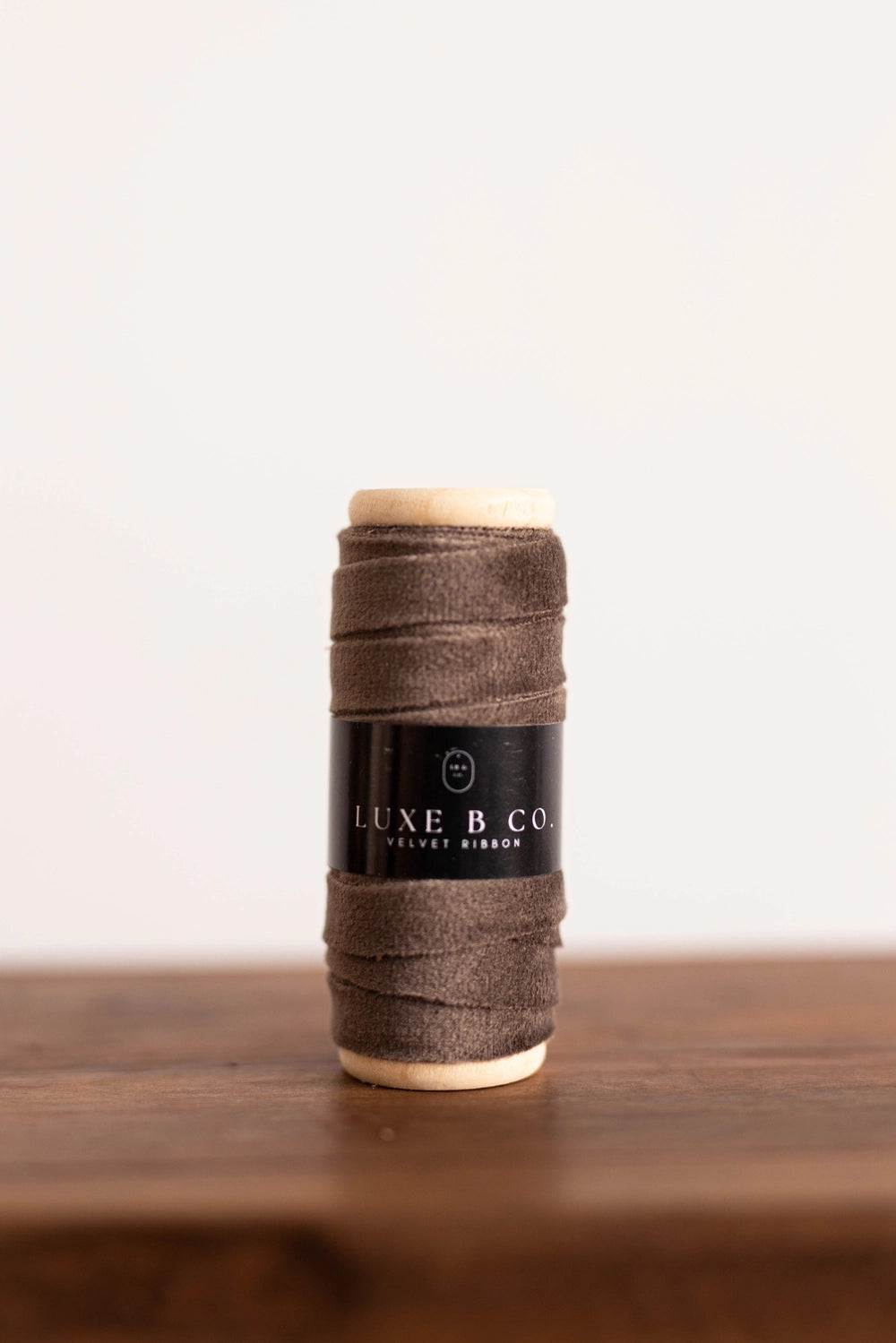 Brown Wooden Spool with Ribbon - Perfect for DIY Crafts, Gift Wrapping & Home Decor