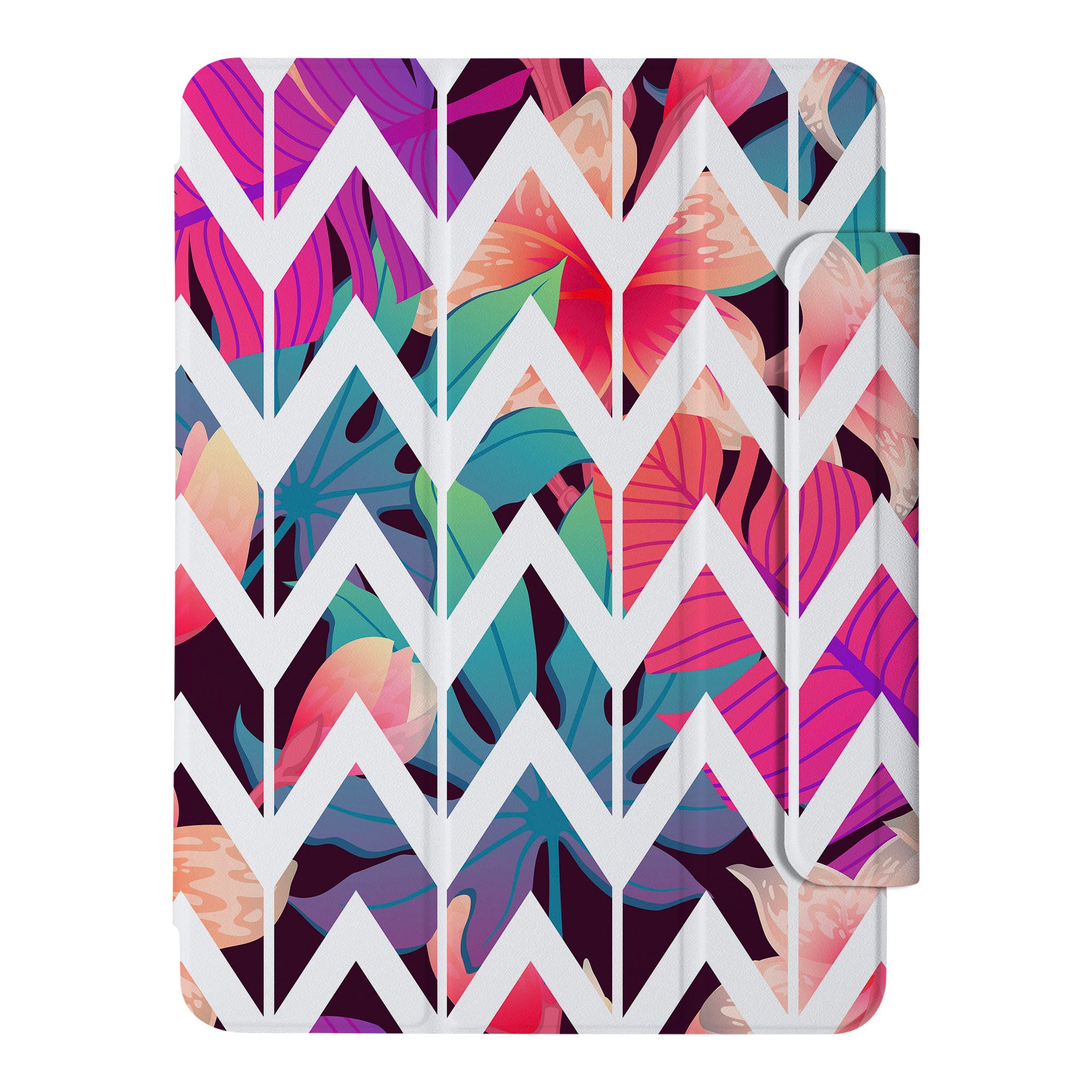 SlimFit iPad Case with Geometric Flower Design - Lightweight Protective Cover for iPad Air/Pro, Perfect for Work, Travel & Everyday Use