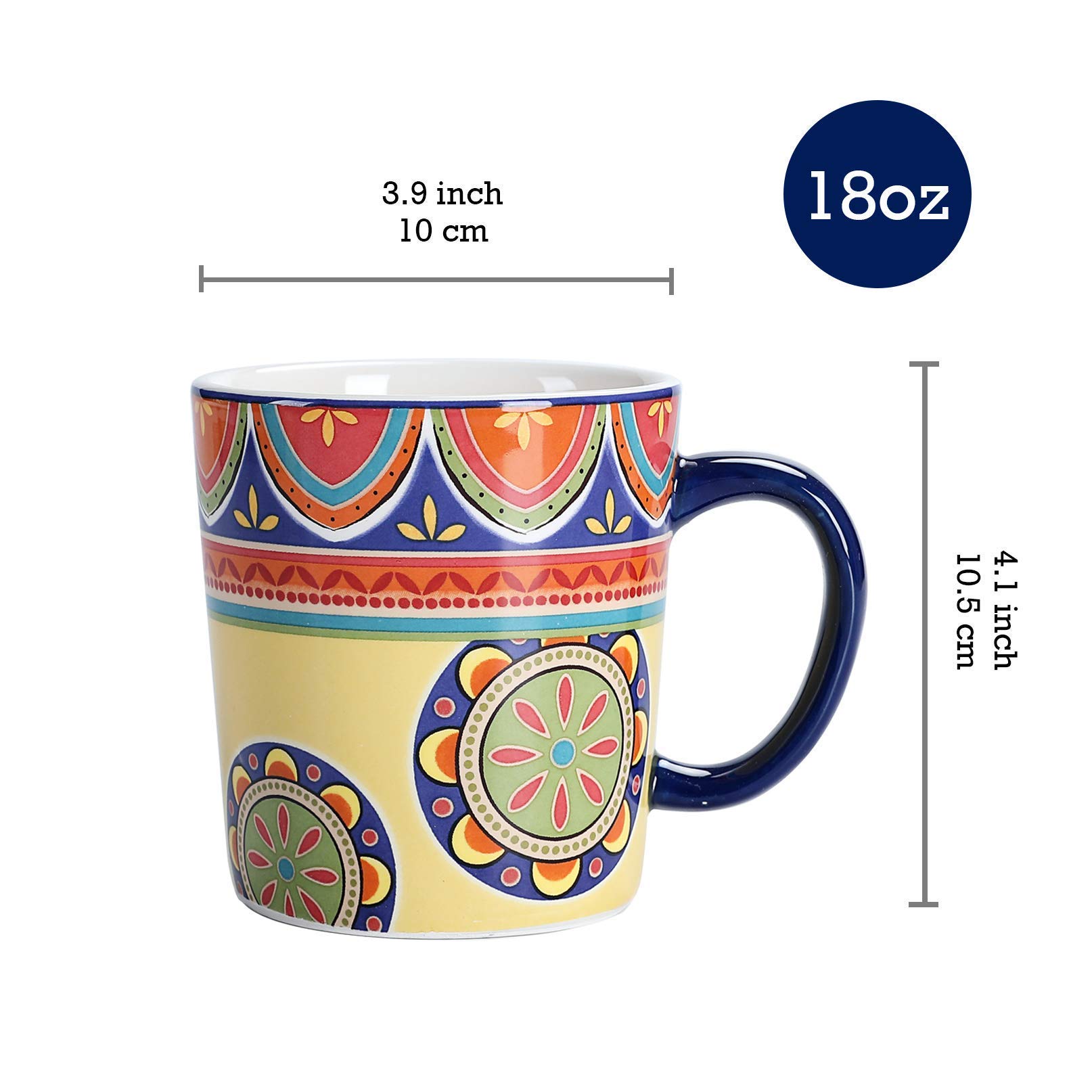 Bico Tunisian Ceramic 16-Piece Dinnerware Set for 4 - Includes 11