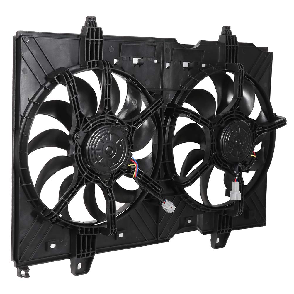 SCITOO Radiator Cooling Fan Replacement for 2008-2015 Nissan Rogue & Rogue Select - High Performance Engine Cooling System Part - Perfect for Summer Driving & Heavy Traffic Conditions