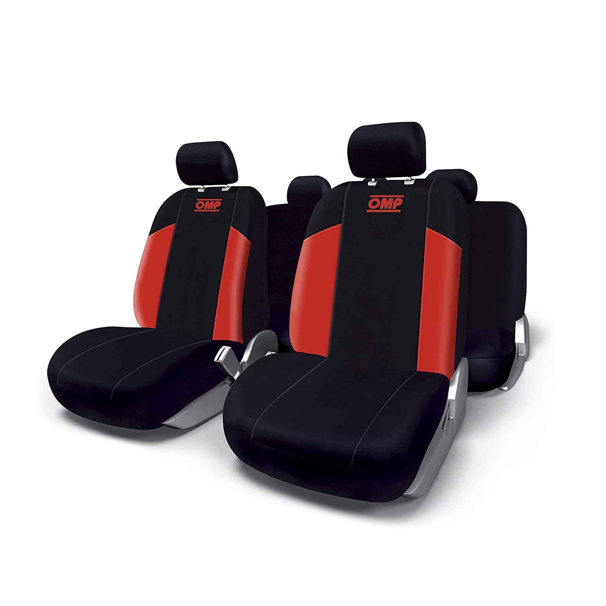 Premium Universal 11-Piece Car Seat Covers Set - Black & Red Auto Interior Protectors for Cars, Trucks & SUVs - Waterproof & Anti-Slip Design for Comfort & Style