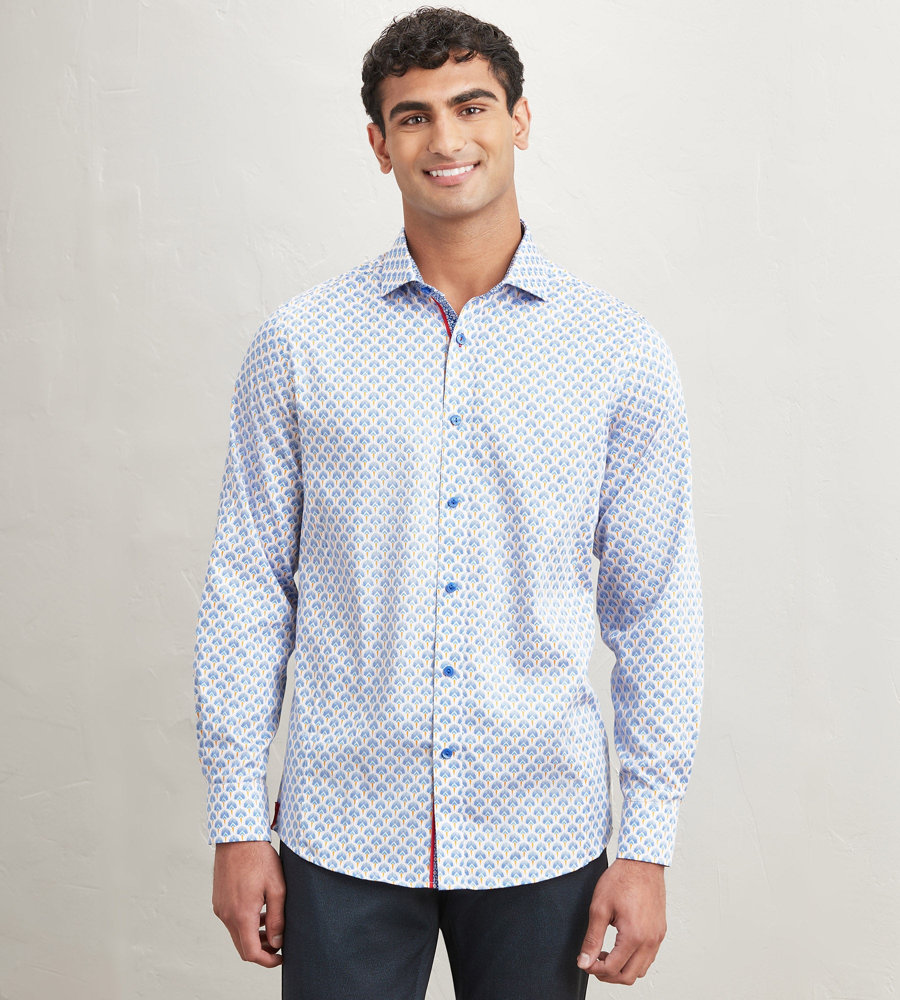 Stylish Modern Fit Long Sleeve Printed Casual Shirt for Men | Comfortable & Trendy Office & Weekend Wear