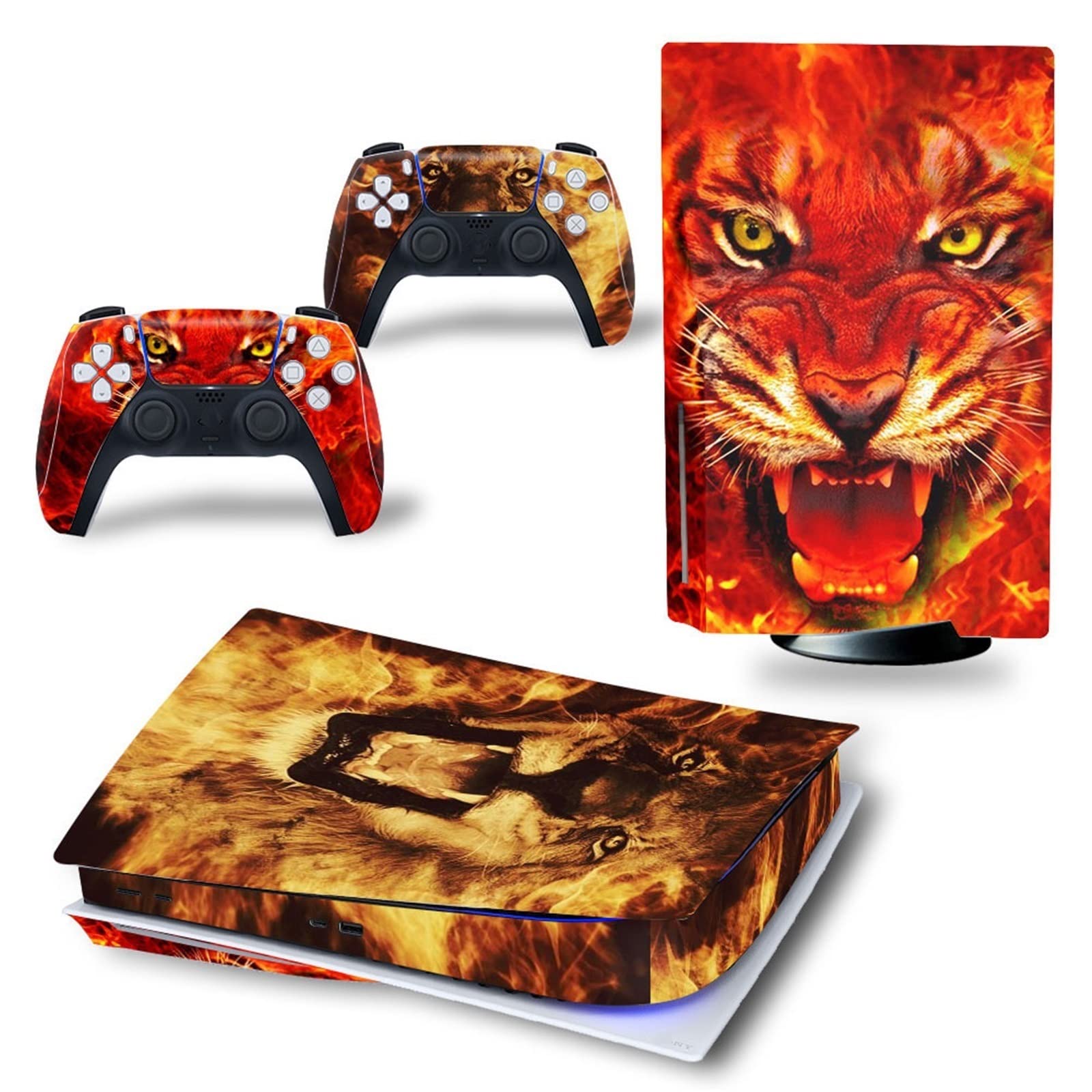Anime PS5 Skin Cover for Disc Edition Console & Controller - Anti-Scratch Vinyl Wrap for PlayStation 5 (No Bubbles, No Foam) - Perfect for Gaming Setups & Anime Fans