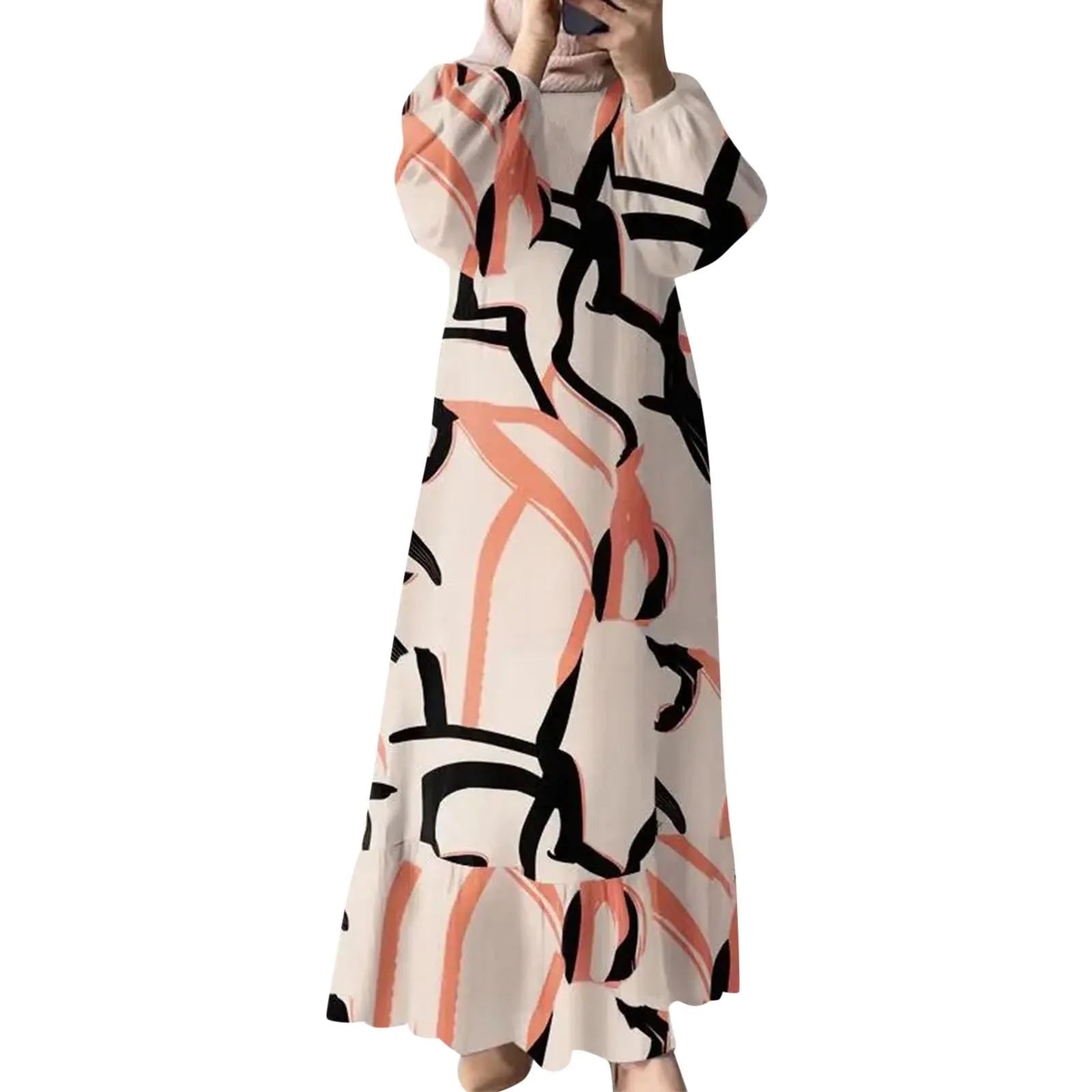 Elegant Balloon Sleeve Modest Abaya Dress for Women - Perfect for Prayer, Special Occasions & Everyday Wear