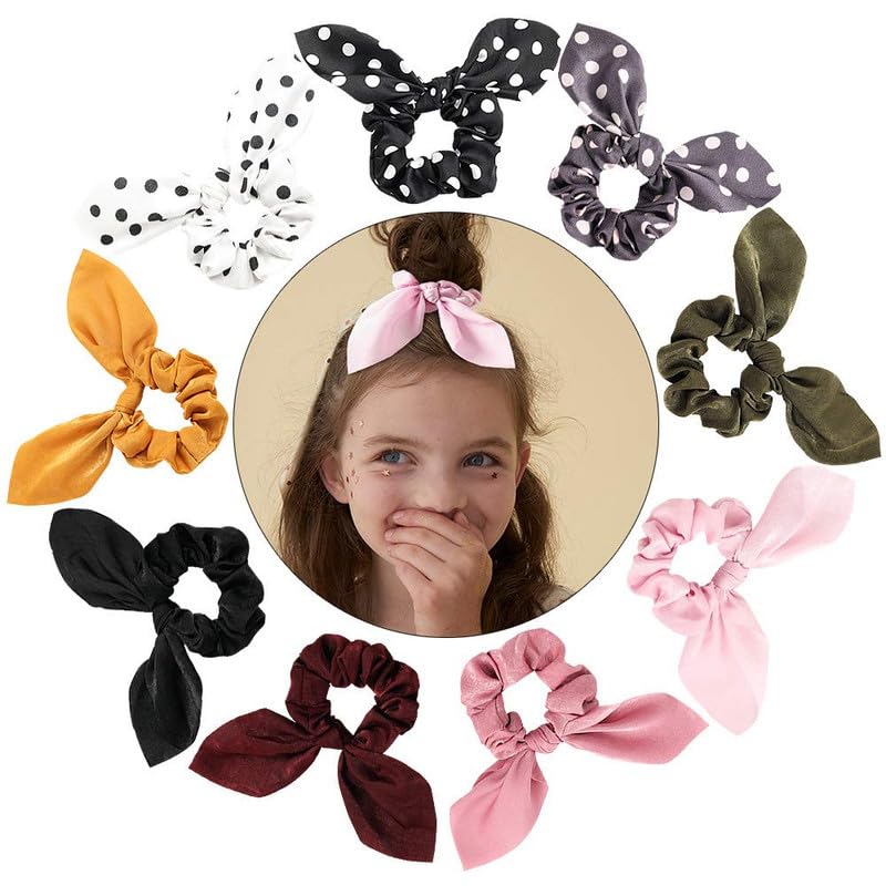 CHRONEX 6PCS Georget Butterfly Stone Hair Bands - Soft Thick Hair Ties & Ponytail Holders for Women & Girls - Hair Accessories Set with Scrunchies, Clips & Claws - Perfect for School, Work & Party Hairstyles