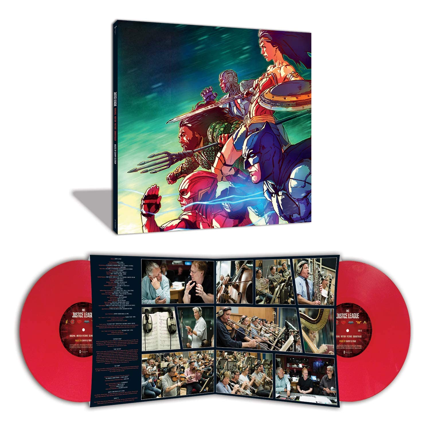 Danny Elfman – Justice League Flash Exclusive Edition Red Color 2X Vinyl LP – Limited Collector's Edition for Movie Soundtrack Fans & Vinyl Enthusiasts – Perfect for Home Theater, Music Collectors & DC Comics Fans