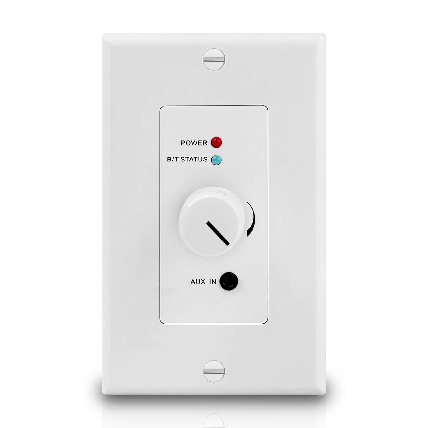 TNP Wireless Bluetooth Audio Receiver Wall Plate Mount - 120W BT 5.0 aptX Hi-Fi Stereo Amplifier with Volume Control & 3.5mm AUX Input for Home Theater, Multi-Room Audio & Speaker Systems - Perfect for Living Room, Bedroom & Office Music Streaming